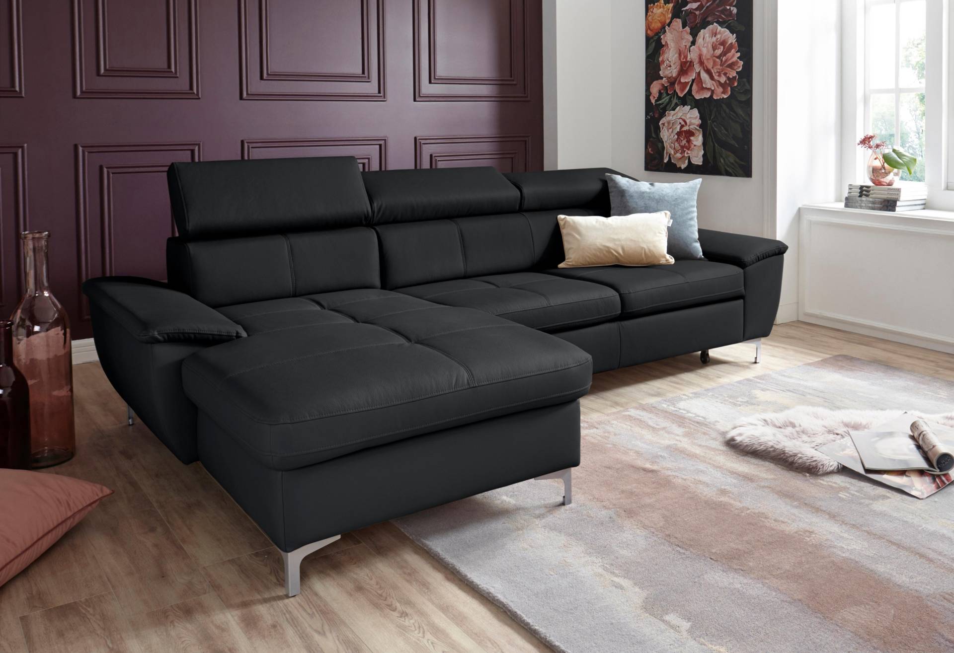 exxpo - sofa fashion Ecksofa »Azzano, komfortabel und bequem, tolle Detailverarbeitung, L-Form«, inkl. Kopfteilverstellung, wahlweise mit Bettfunktion von exxpo - sofa fashion