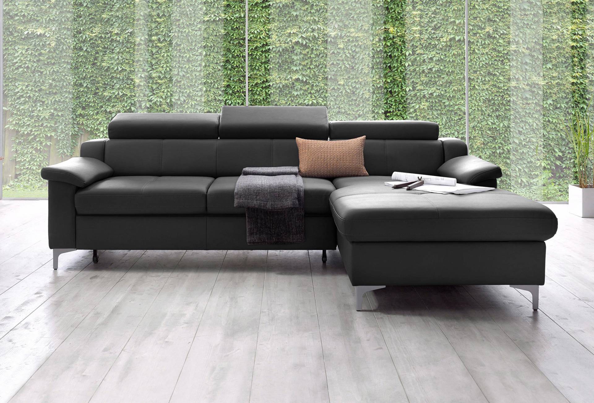 exxpo - sofa fashion Ecksofa »Florenz, aktuelles Design, komfortabler Sitz und bequemen Armlehnen«, mit Kopfteilverstellung, wahlweise Bettfunktion, L-Form von exxpo - sofa fashion