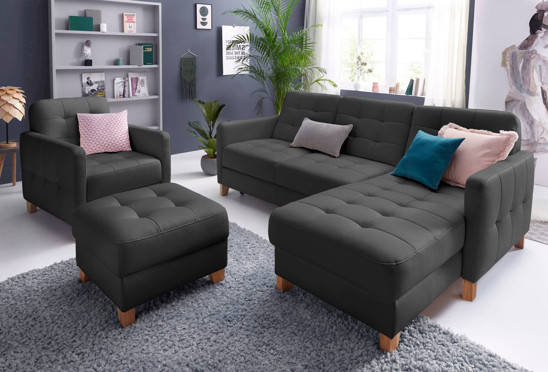 exxpo - sofa fashion Ecksofa »Elio, kompakt und komfortabel, bequem und zeitloses Design, L-Form«, wahlweise mit Bettfunktion exxpo - sofa fashion Ecksofa »Elio, kompakt und komfortabel, bequem und zeitloses Design, L-Form«, wahlweise mit Bettfunktion von exxpo - sofa fashion