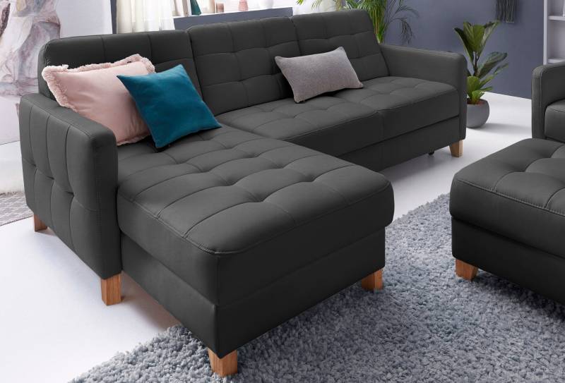 exxpo - sofa fashion Ecksofa »Elio, kompakt und komfortabel, bequem und zeitloses Design, L-Form«, wahlweise mit Bettfunktion von exxpo - sofa fashion