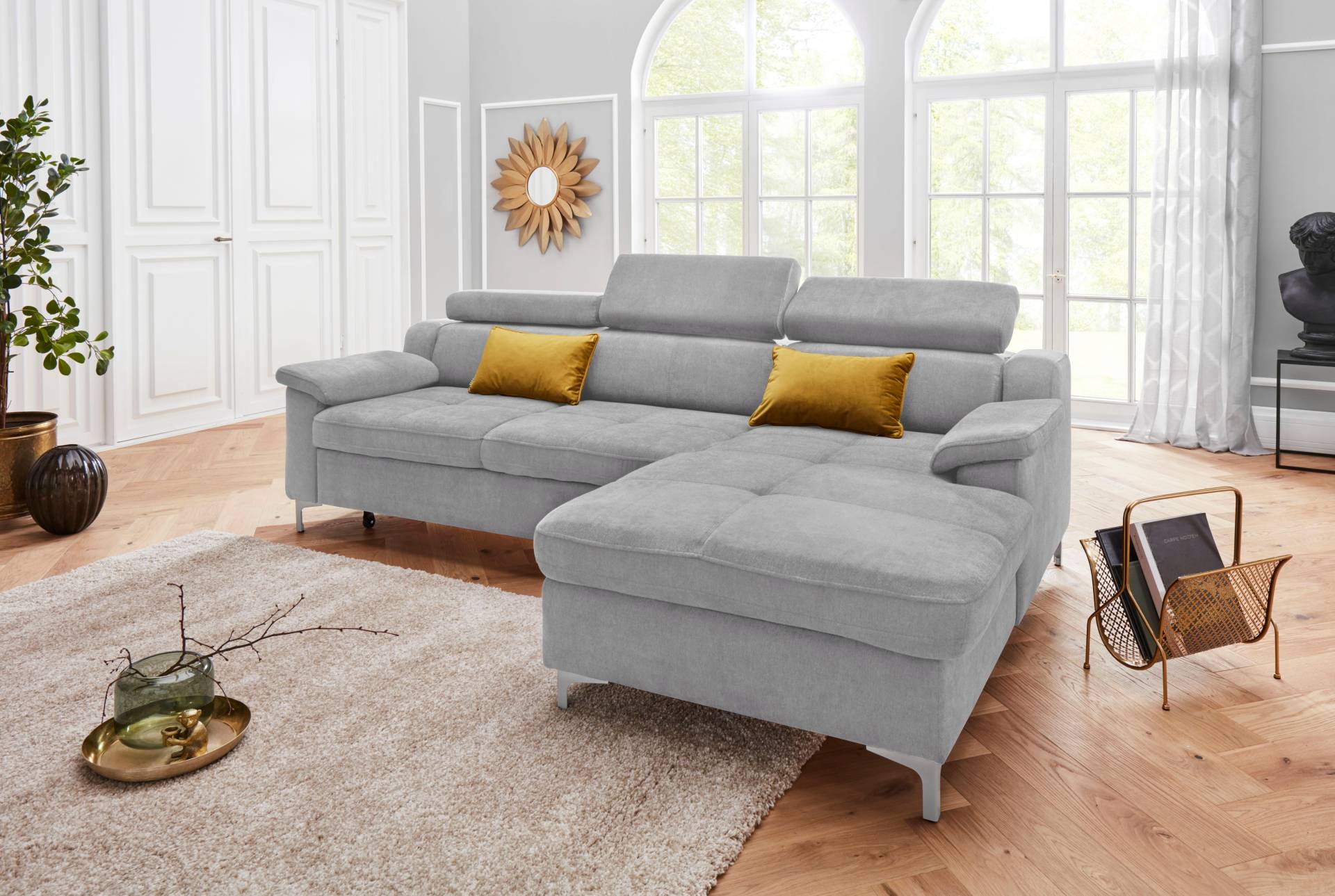 exxpo - sofa fashion Ecksofa »Florenz, komfortabel und bequem, tolle Detailverarbeitung, L-Form«, inkl. Kopfteilverstellung, wahlweise mit Bettfunktion von exxpo - sofa fashion