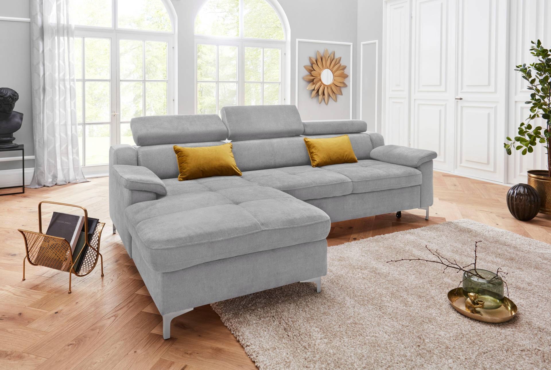 exxpo - sofa fashion Ecksofa »Florenz, komfortabel und bequem, tolle Detailverarbeitung, L-Form«, inkl. Kopfteilverstellung, wahlweise mit Bettfunktion von exxpo - sofa fashion