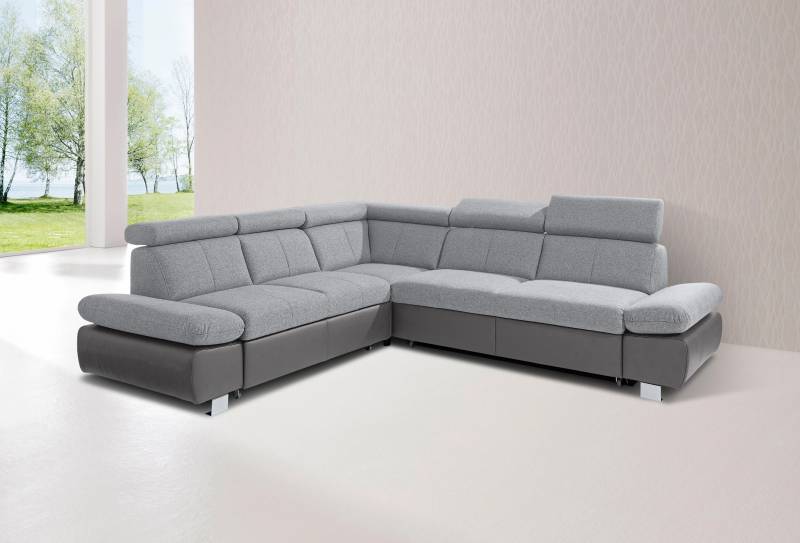 exxpo - sofa fashion Ecksofa »Happy, L-Form«, inkl. Kopf- und Armteilverstellung, wahlweise mit Bettfunktion von exxpo - sofa fashion