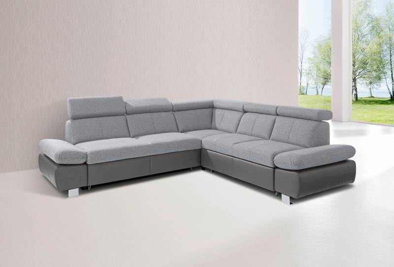 exxpo - sofa fashion Ecksofa »Happy, L-Form«, inkl. Kopf- und Armteilverstellung, wahlweise mit Bettfunktion von exxpo - sofa fashion