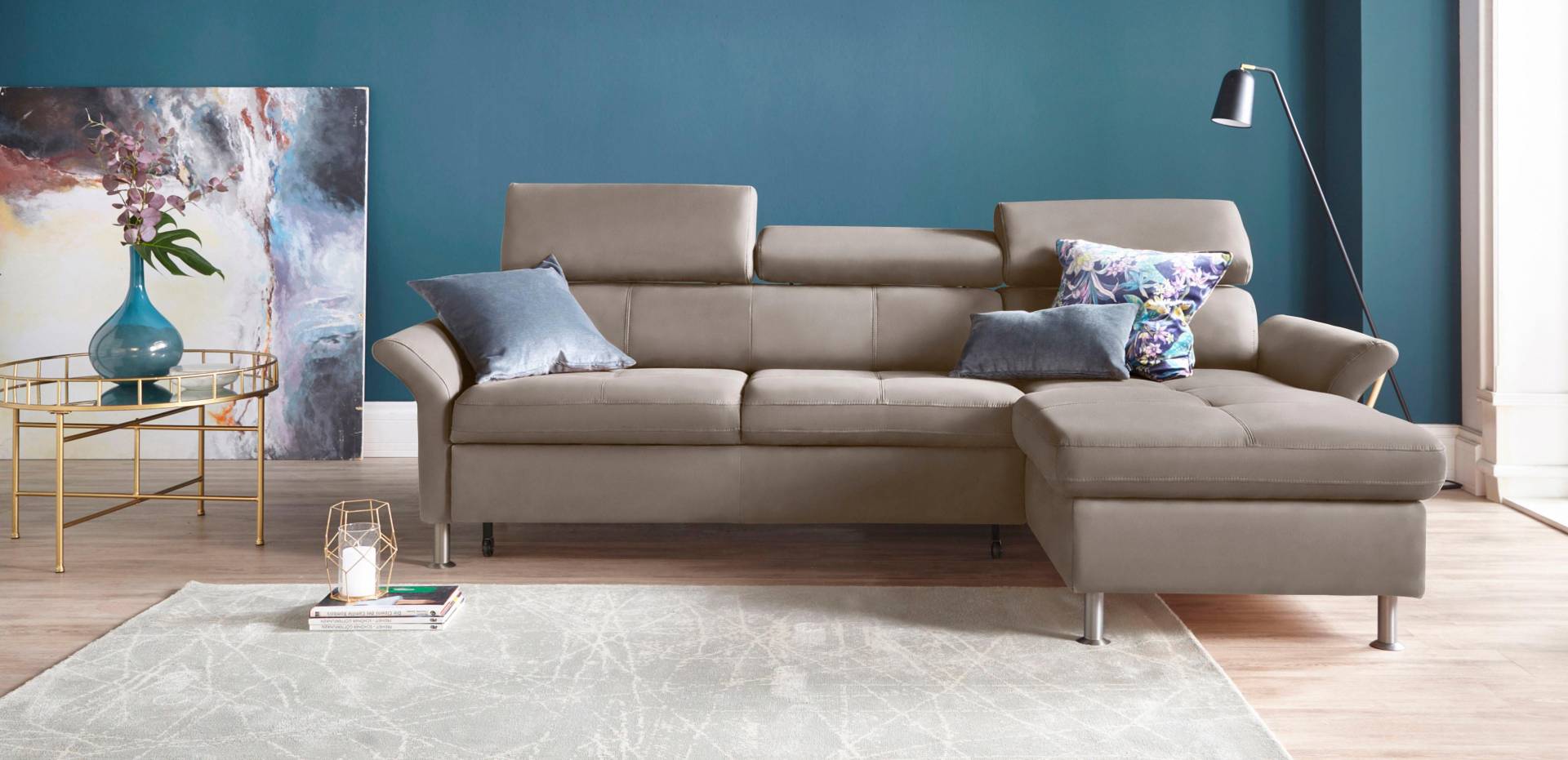 exxpo - sofa fashion Ecksofa »Maretto, bequem und komfortabel, L-Form«, inkl. Kopf- bzw. Rückenverstellung, wahlweise mit Bettfunktion von exxpo - sofa fashion