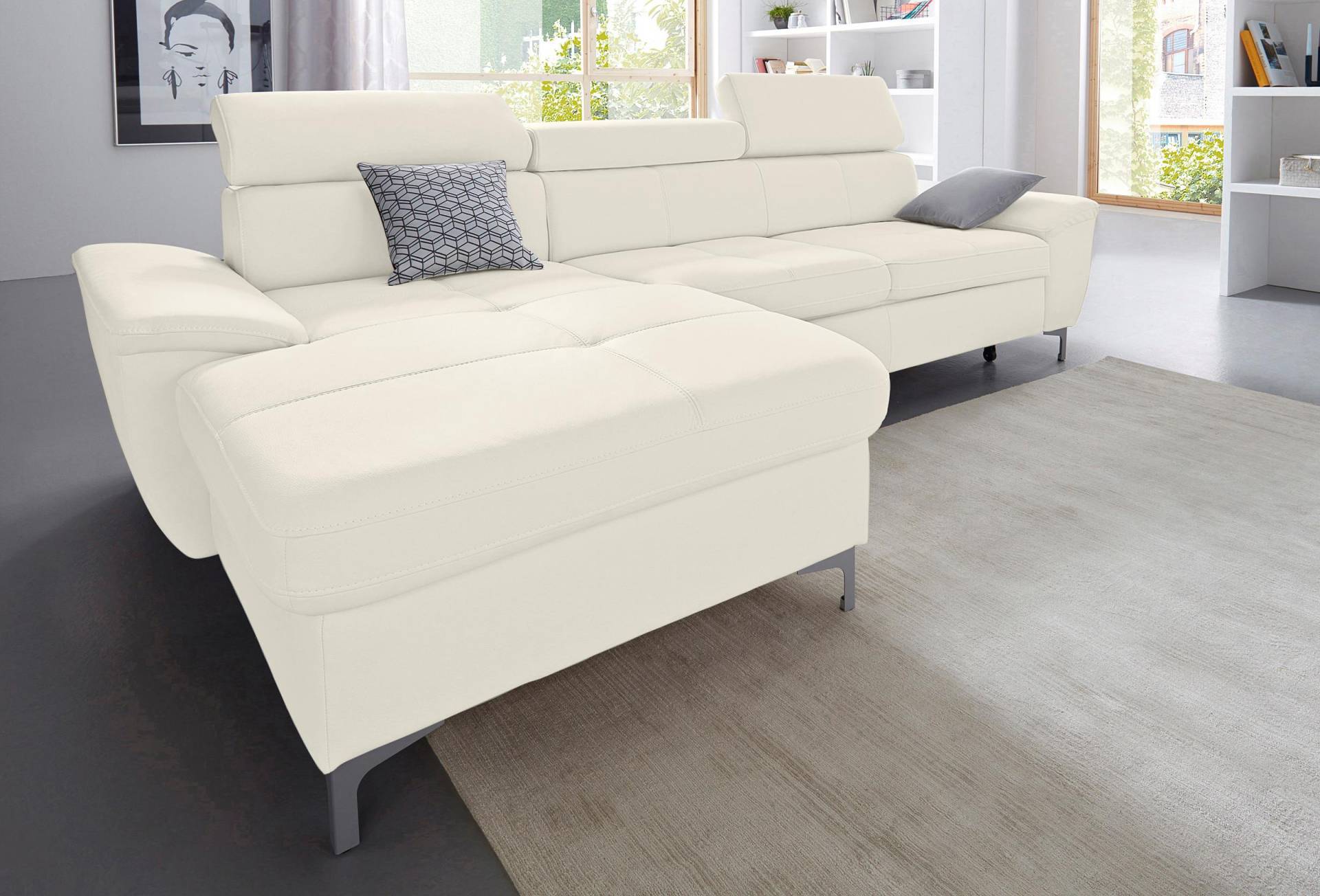 exxpo - sofa fashion Ecksofa »Azzano, komfortabel und bequem, tolle Detailverarbeitung, L-Form«, inkl. Kopfteilverstellung, wahlweise mit Bettfunktion und Bettkasten von exxpo - sofa fashion