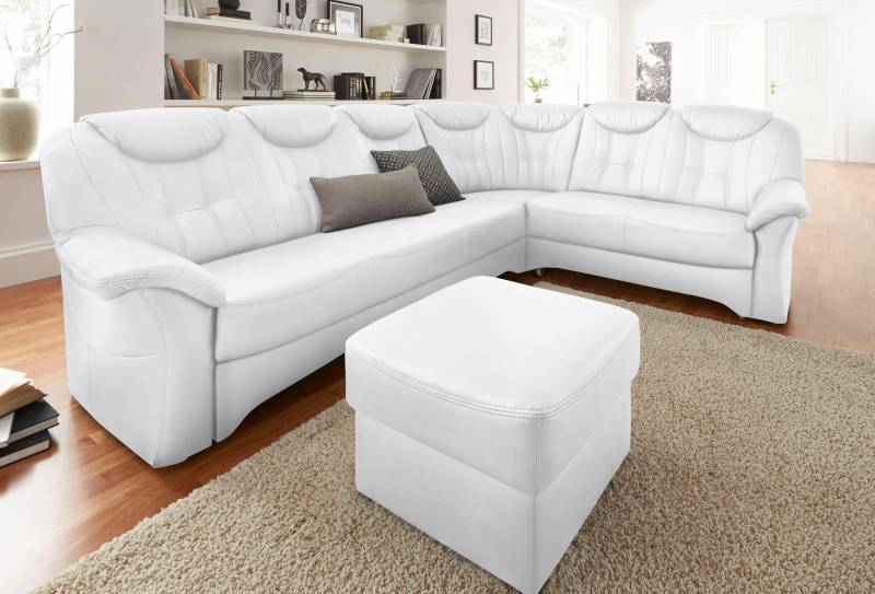 exxpo - sofa fashion Ecksofa »Isabel, klassisch moderne hohe Rückenlehne für mehr Komfort, L-Form«, bequemer Federkern, wahlweise mit Bettfunktion und Bettkasten von exxpo - sofa fashion