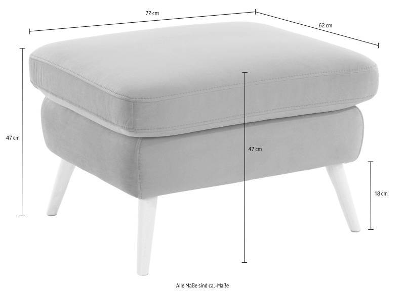 exxpo - sofa fashion Hocker »Scandi bequem und elegant mit hohem Holzfuss« von exxpo - sofa fashion