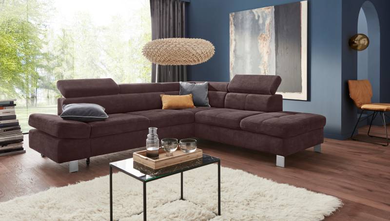 exxpo - sofa fashion Ecksofa »Fiji, L-Form«, mit Kopf- bzw. Rückenverstellung, wahlweise mit Bettfunktion von exxpo - sofa fashion