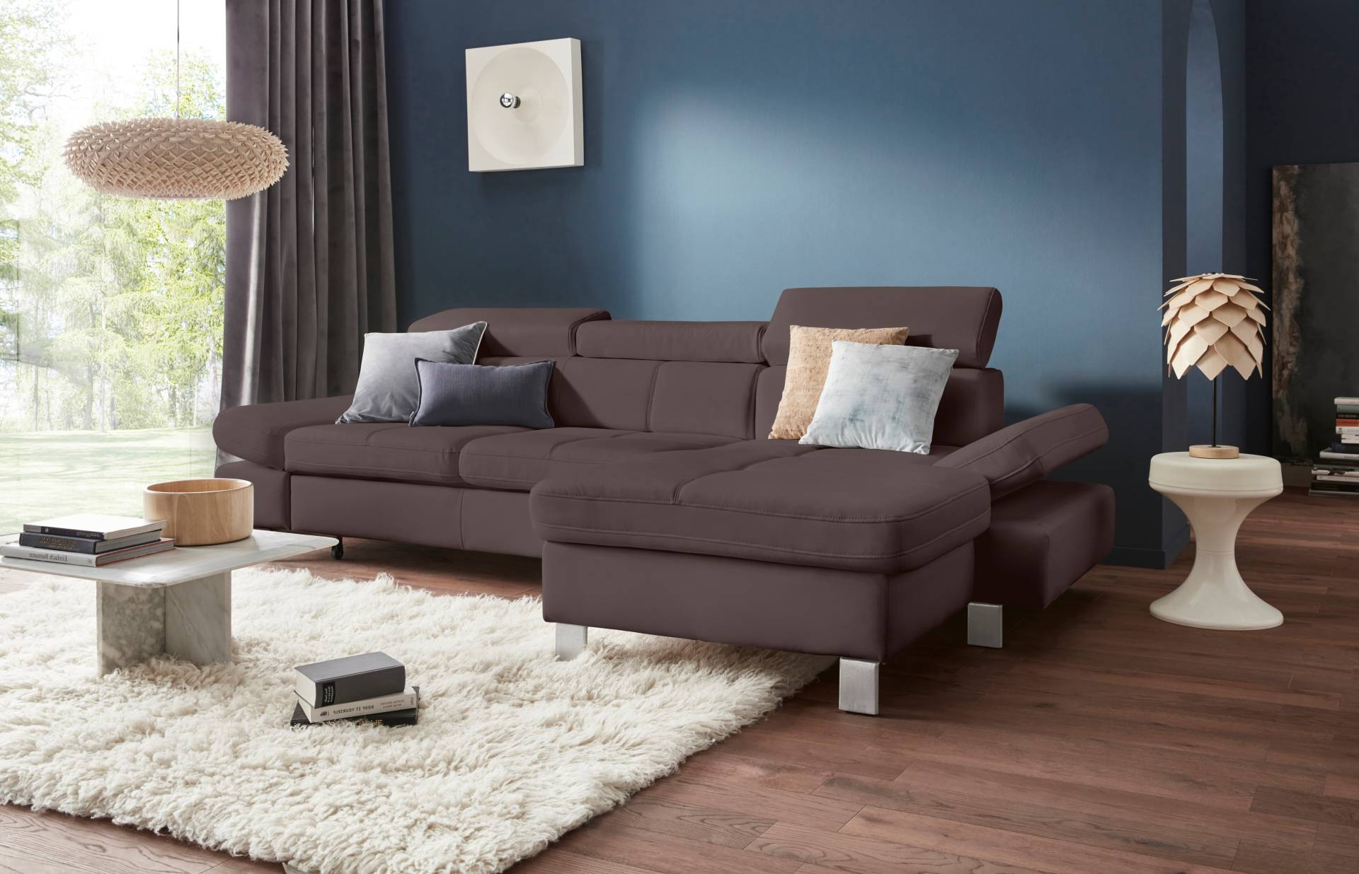 exxpo - sofa fashion Ecksofa »Fiji, hochwertige Detailverarbeitung im Sitz und Rücken, L-Form«, bequem durch Kopf- und Armteilverstellung, wahlweise mit Bettfunktion von exxpo - sofa fashion