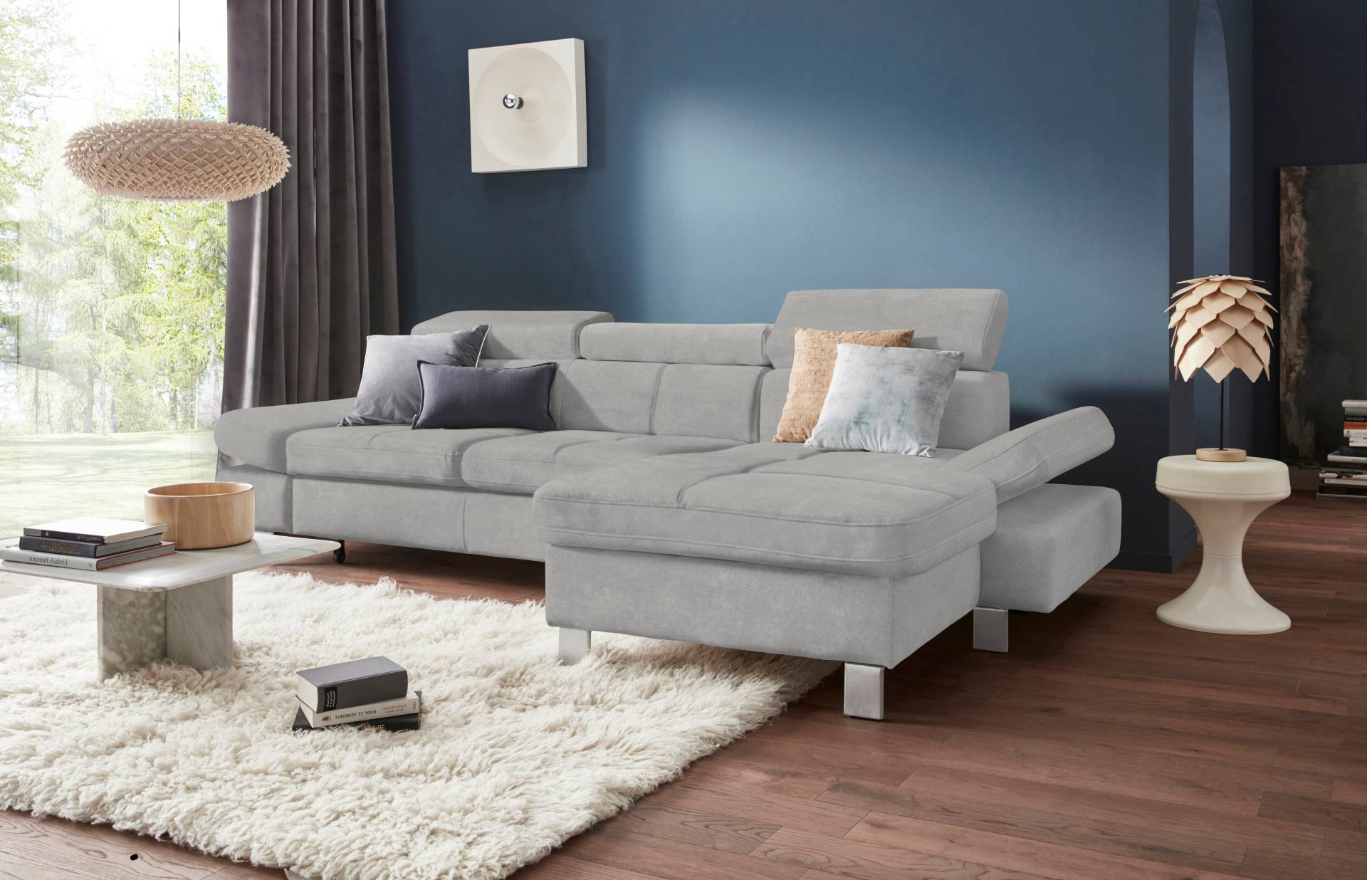 exxpo - sofa fashion Ecksofa »Fiji, hochwertige Detailverarbeitung im Sitz und Rücken, L-Form«, bequem durch Kopf- und Armteilverstellung, wahlweise mit Bettfunktion von exxpo - sofa fashion