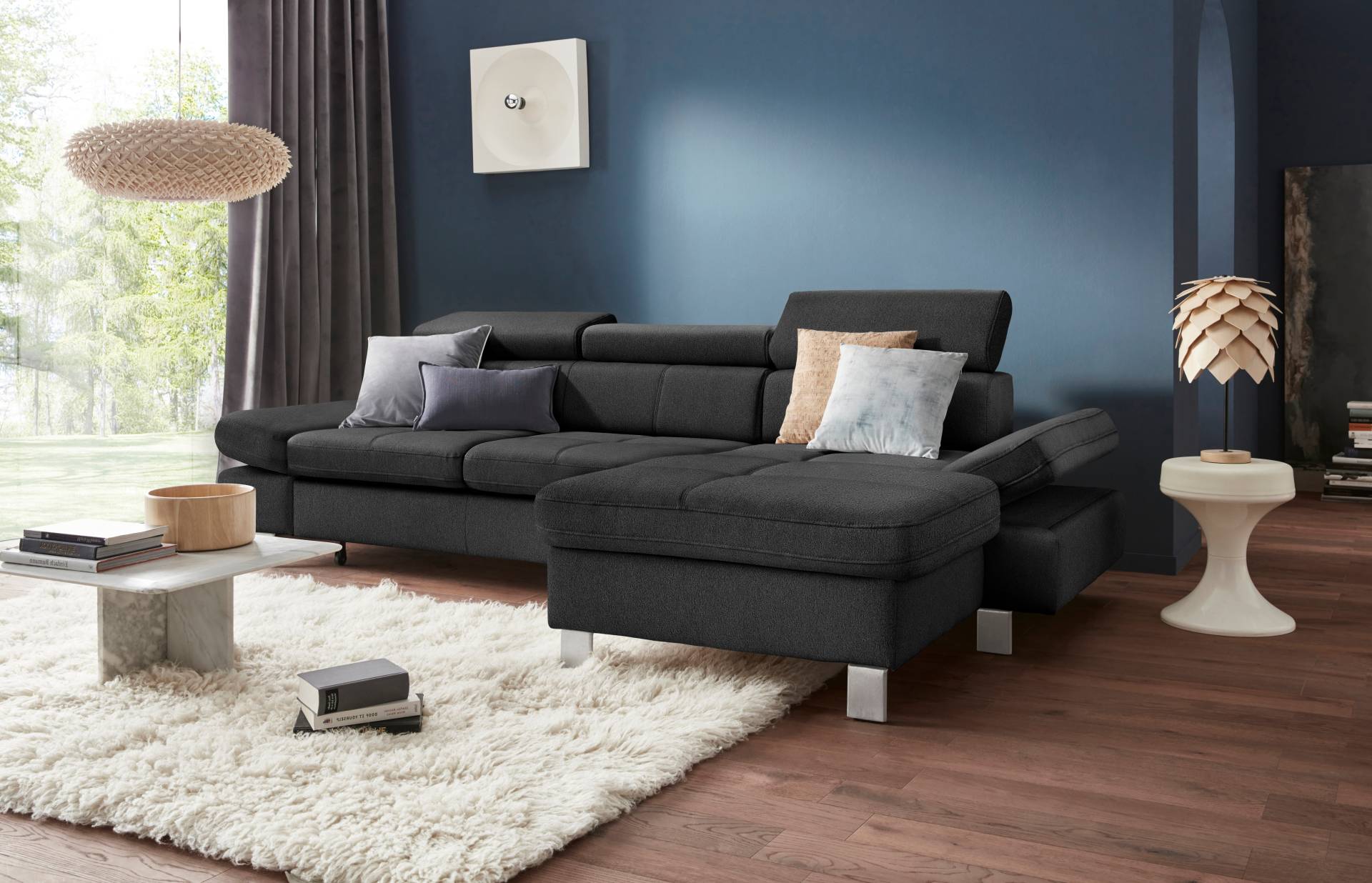 exxpo - sofa fashion Ecksofa »Fiji, hochwertige Detailverarbeitung im Sitz und Rücken, L-Form«, bequem durch Kopf- und Armteilverstellung, wahlweise mit Bettfunktion von exxpo - sofa fashion