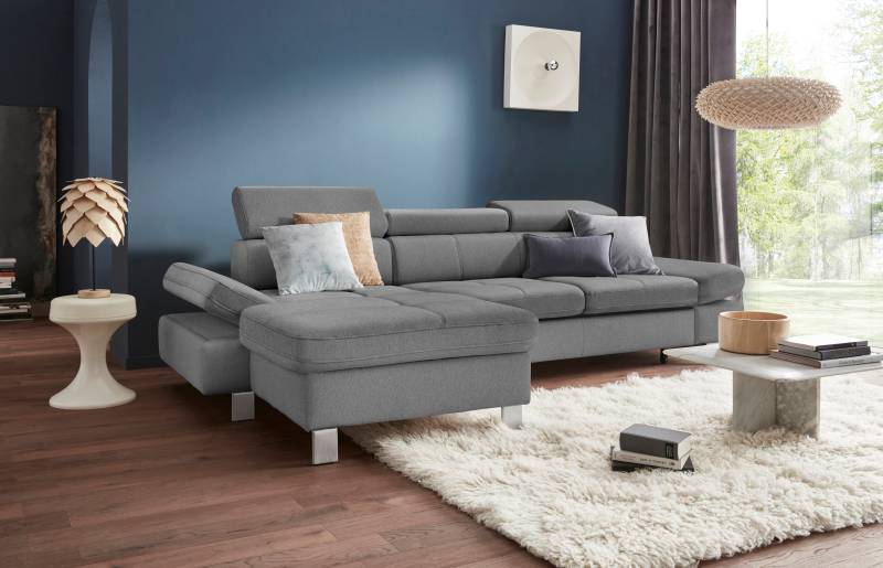 exxpo - sofa fashion Ecksofa »Fiji, hochwertige Detailverarbeitung im Sitz und Rücken, L-Form«, bequem durch Kopf- und Armteilverstellung, wahlweise mit Bettfunktion von exxpo - sofa fashion