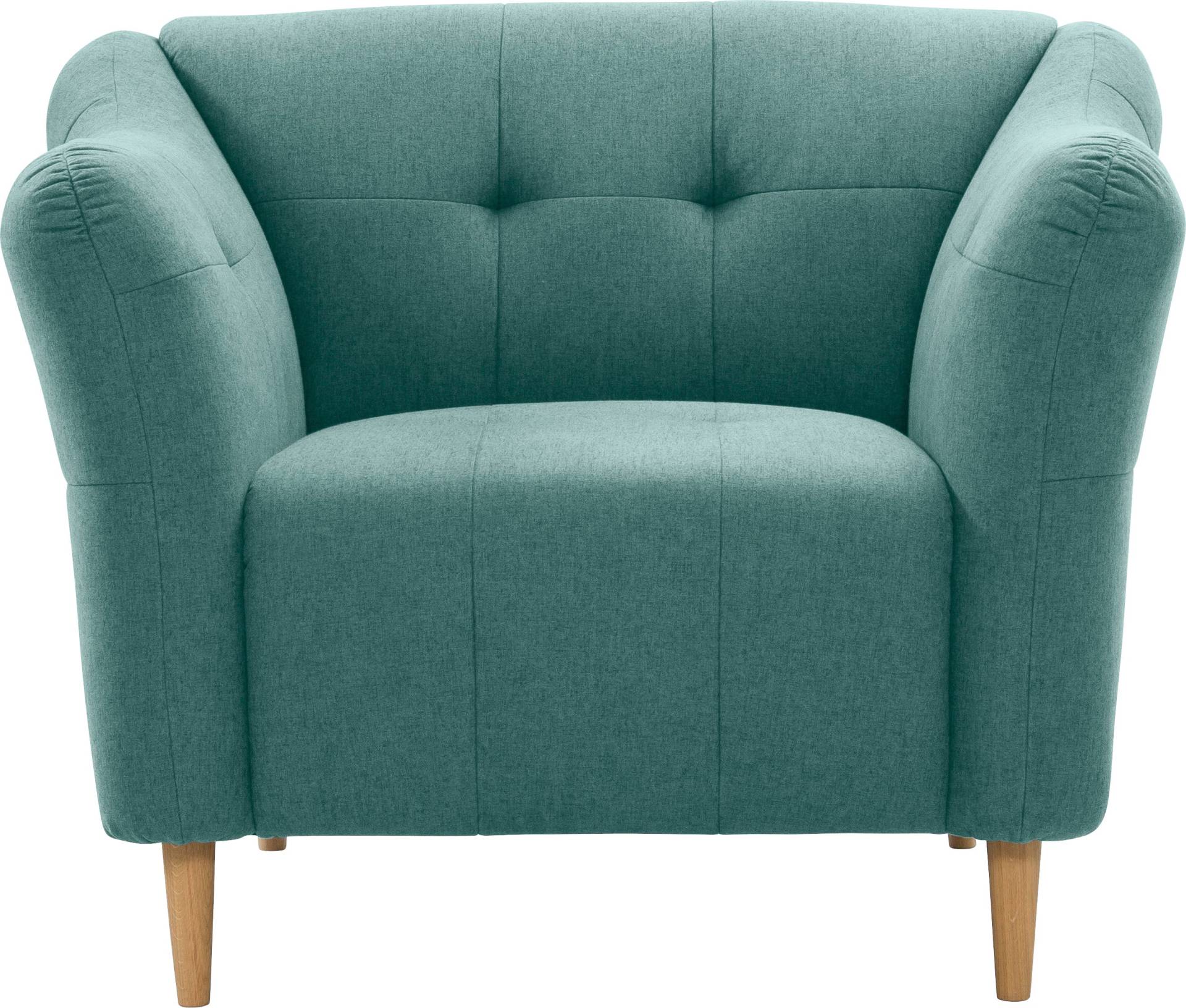 exxpo - sofa fashion Sessel »Soraya, Loungesessel«, mit Holzfüssen, frei im Raum stellbar von exxpo - sofa fashion