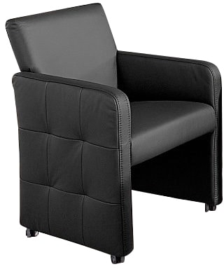 exxpo - sofa fashion Sessel »Barista, Loungesessel auf Rollen mit hoher Bodenfreiheit«, schmale Armlehnen, Gesamtbreite ca. 61 cm, Komfortsitzhöhe ca. 49cm von exxpo - sofa fashion