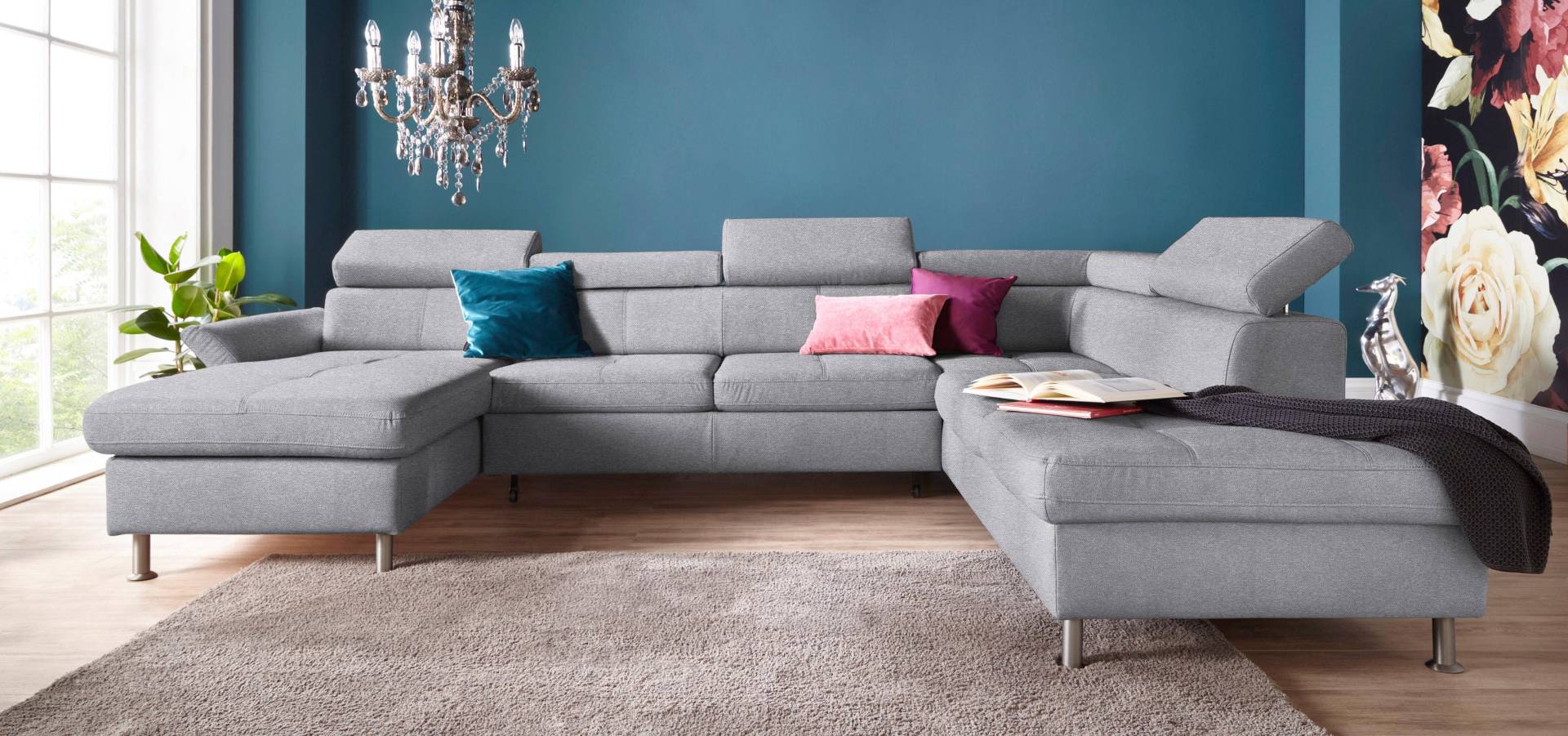exxpo - sofa fashion Wohnlandschaft »Maretto, bequem und komfortabel, aufwendige Sitzsteppung, U-Form«, inkl. Kopfteilverstellung für mehr Sitzkomfort, wahlweise Bettfunktion exxpo - sofa fashion Wohnlandschaft »Maretto, bequem und komfortabel, aufwendige Sitzsteppung, U-Form«, inkl. Kopfteilverstellung für mehr Sitzkomfort, wahlweise Bettfunktion von exxpo - sofa fashion