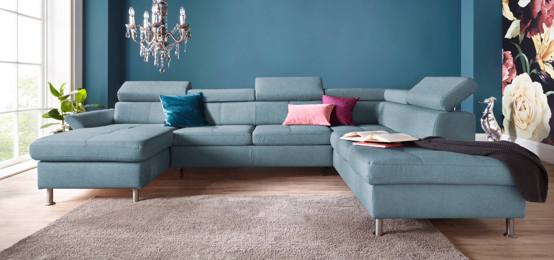 exxpo - sofa fashion Wohnlandschaft »Maretto, bequem und komfortabel, aufwendige Sitzsteppung, U-Form«, inkl. Kopfteilverstellung für mehr Sitzkomfort, wahlweise Bettfunktion exxpo - sofa fashion Wohnlandschaft »Maretto, bequem und komfortabel, aufwendige Sitzsteppung, U-Form«, inkl. Kopfteilverstellung für mehr Sitzkomfort, wahlweise Bettfunktion von exxpo - sofa fashion