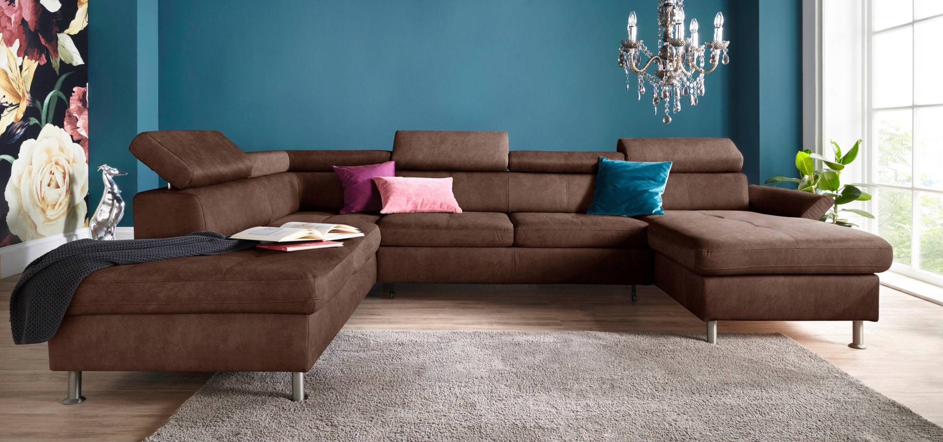 exxpo - sofa fashion Wohnlandschaft »Maretto, bequem und komfortabel, aufwendige Sitzsteppung, U-Form«, inkl. Kopfteilverstellung für mehr Sitzkomfort, wahlweise Bettfunktion exxpo - sofa fashion Wohnlandschaft »Maretto, bequem und komfortabel, aufwendige Sitzsteppung, U-Form«, inkl. Kopfteilverstellung für mehr Sitzkomfort, wahlweise Bettfunktion von exxpo - sofa fashion