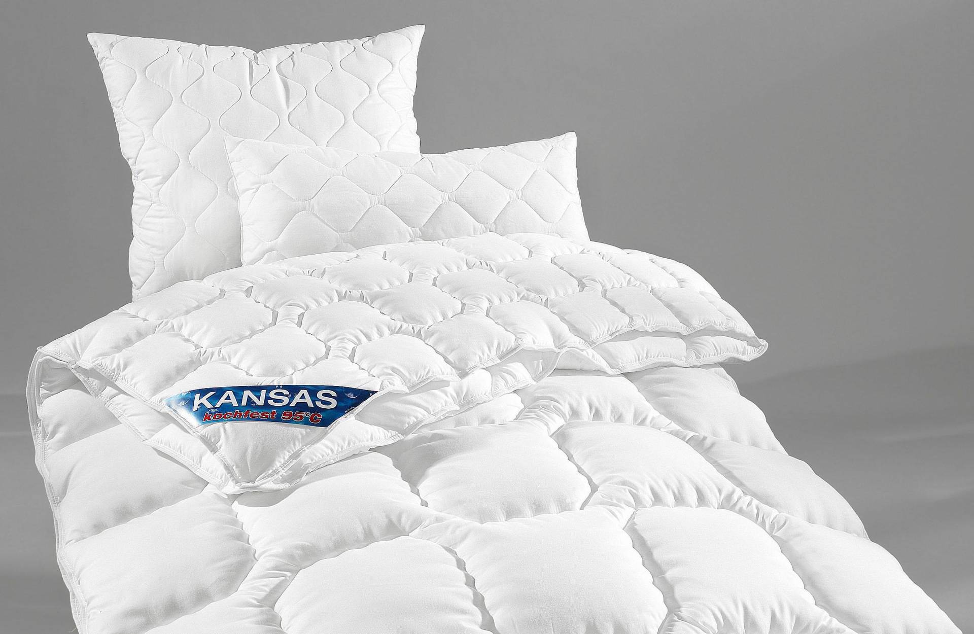 fan Microfaserbettdecke »Kansas«, 4-Jahreszeiten, Füllung Polyesterfaser, Bezug 100% Polyester, (1 St.), Bettdecke in 135x200 cm und weiteren Grössen, für Sommer oder Winter von fan