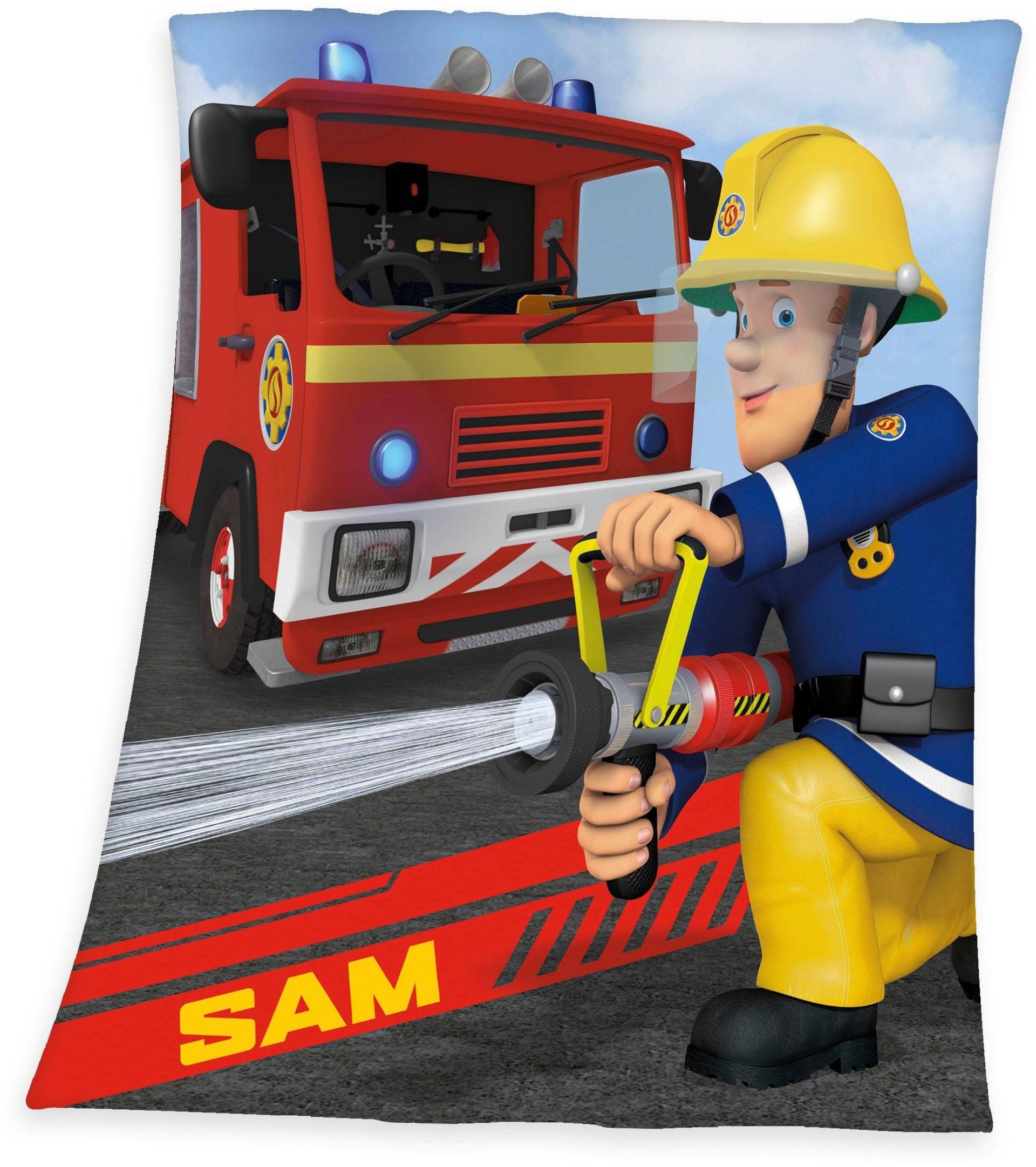 Feuerwehrmann Sam Kinderdecke »Feuerwehrmann Sam«, weiche Qualität, Kuscheldecke von feuerwehrmann sam