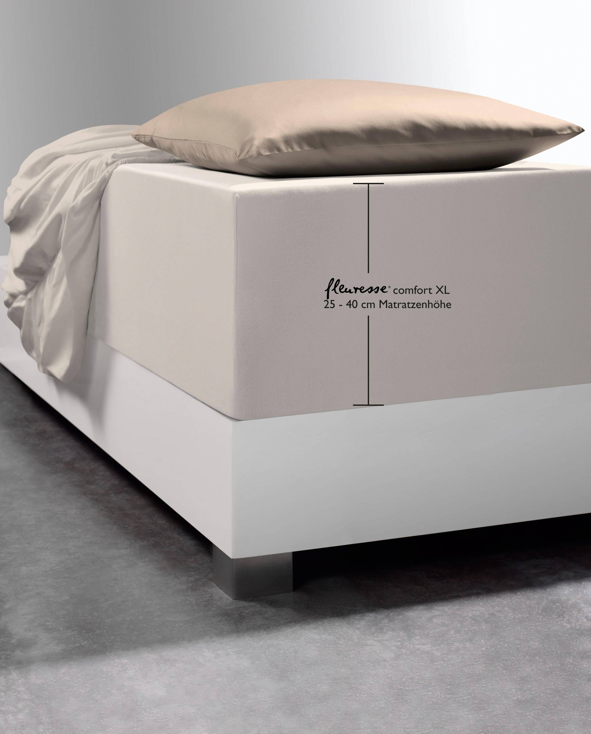 fleuresse Spannbettlaken »Comfort XL«, Mako-Jersey, für Matratzen bis 40 cm Höhe, Bettlaken, Spannbetttuch fleuresse Spannbettlaken »Comfort XL«, Mako-Jersey, für Matratzen bis 40 cm Höhe, Bettlaken, Spannbetttuch von fleuresse
