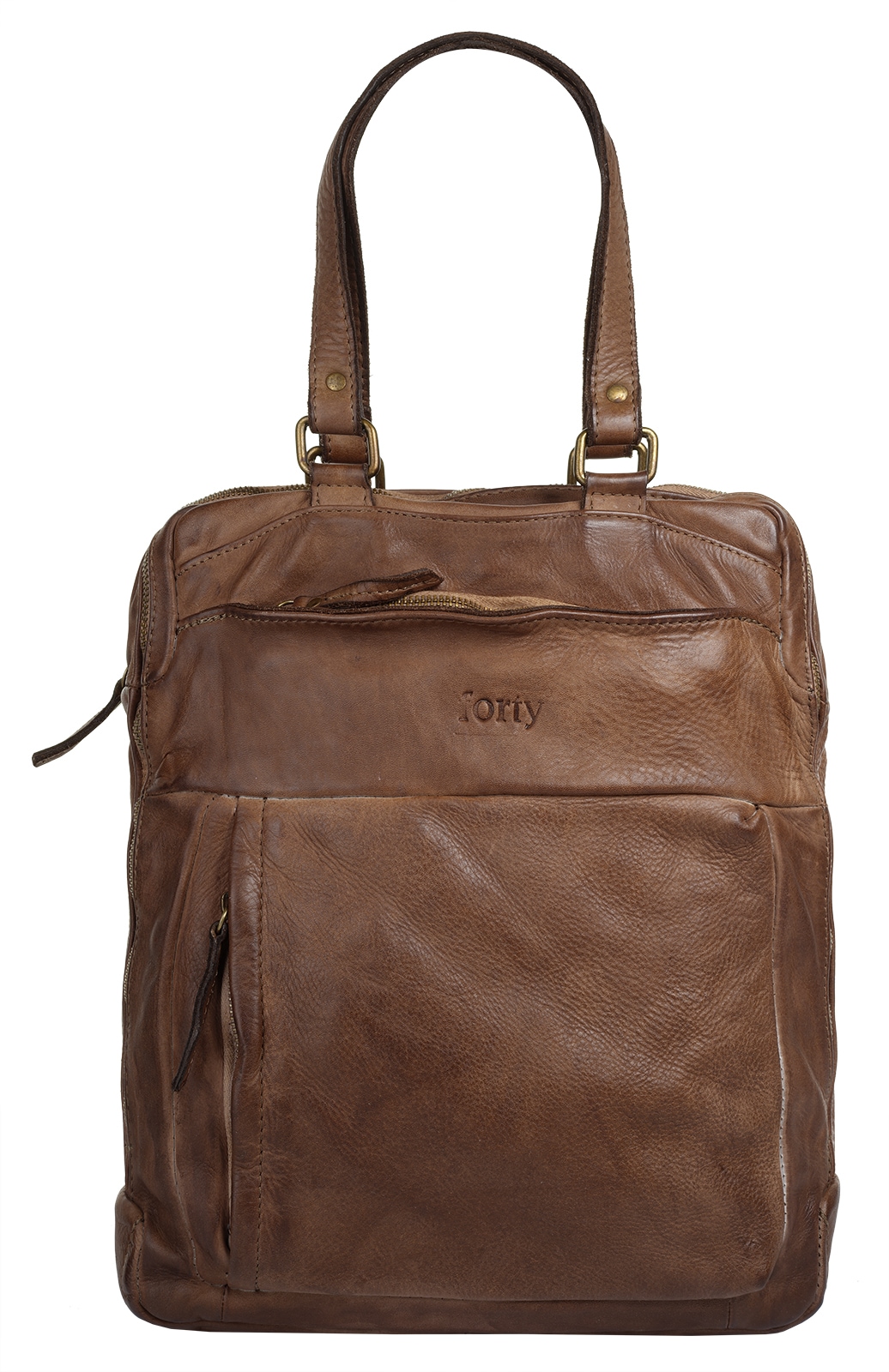 forty° Laptoprucksack, echt Leder, Made in Italy von forty°