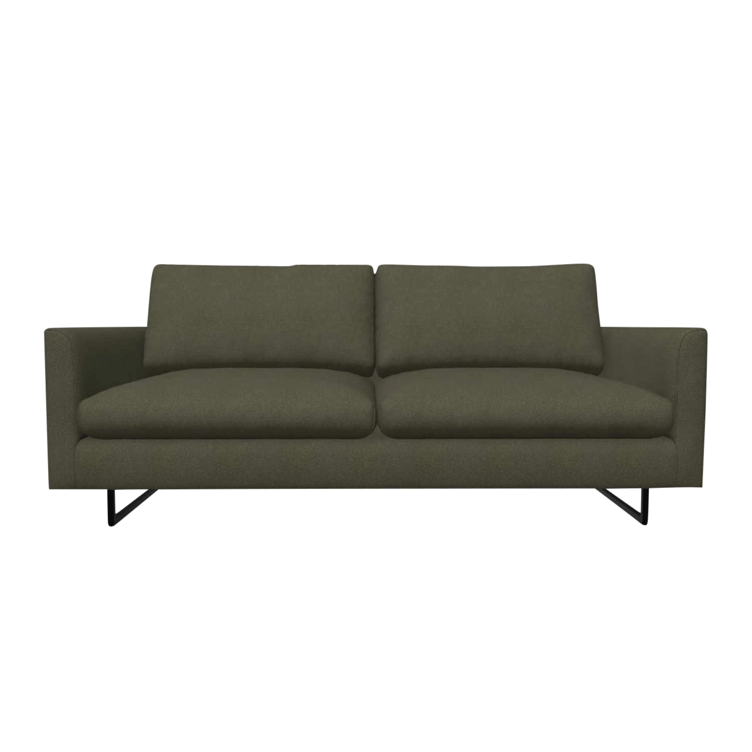 134 3er Sofa, Stoffbezug eisengrau 1051, Breite 202 cm von freistil by Rolf Benz