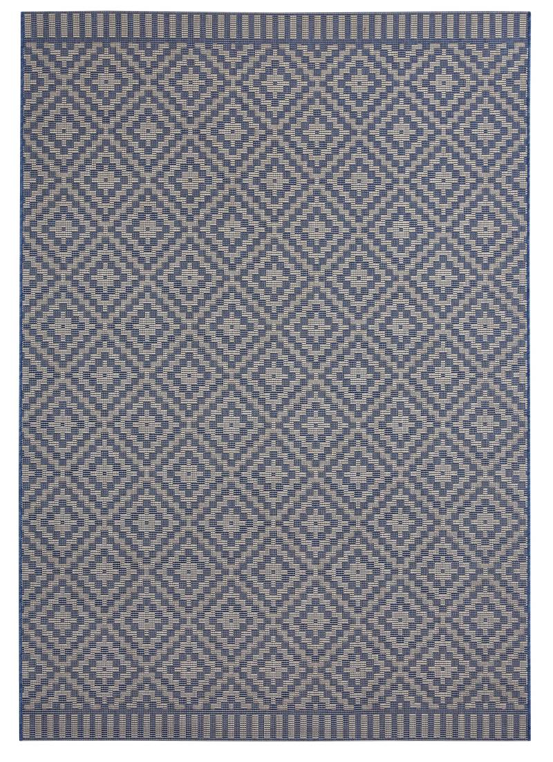 freundin Home Collection Teppich »Breeze«, rechteckig, 8 mm Höhe, In-& Outdoor, Wetterfest, Balkon, Garten, Wohnzimmer, Rauten von freundin Home Collection