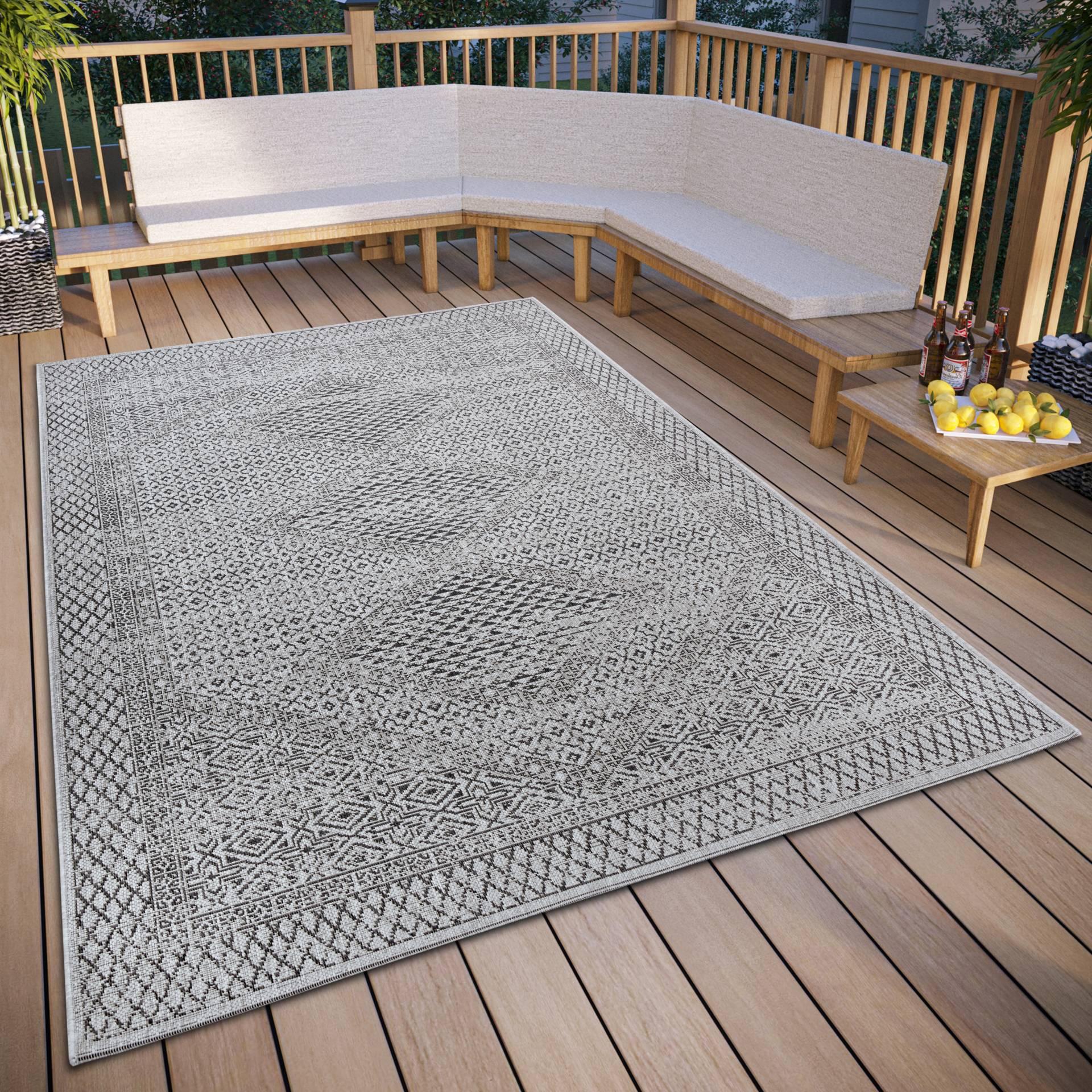 freundin Home Collection Teppich »Sophie«, rechteckig, In und Outdoor, Flachgewebe, wetterfest, pflegeleicht, robust von freundin Home Collection