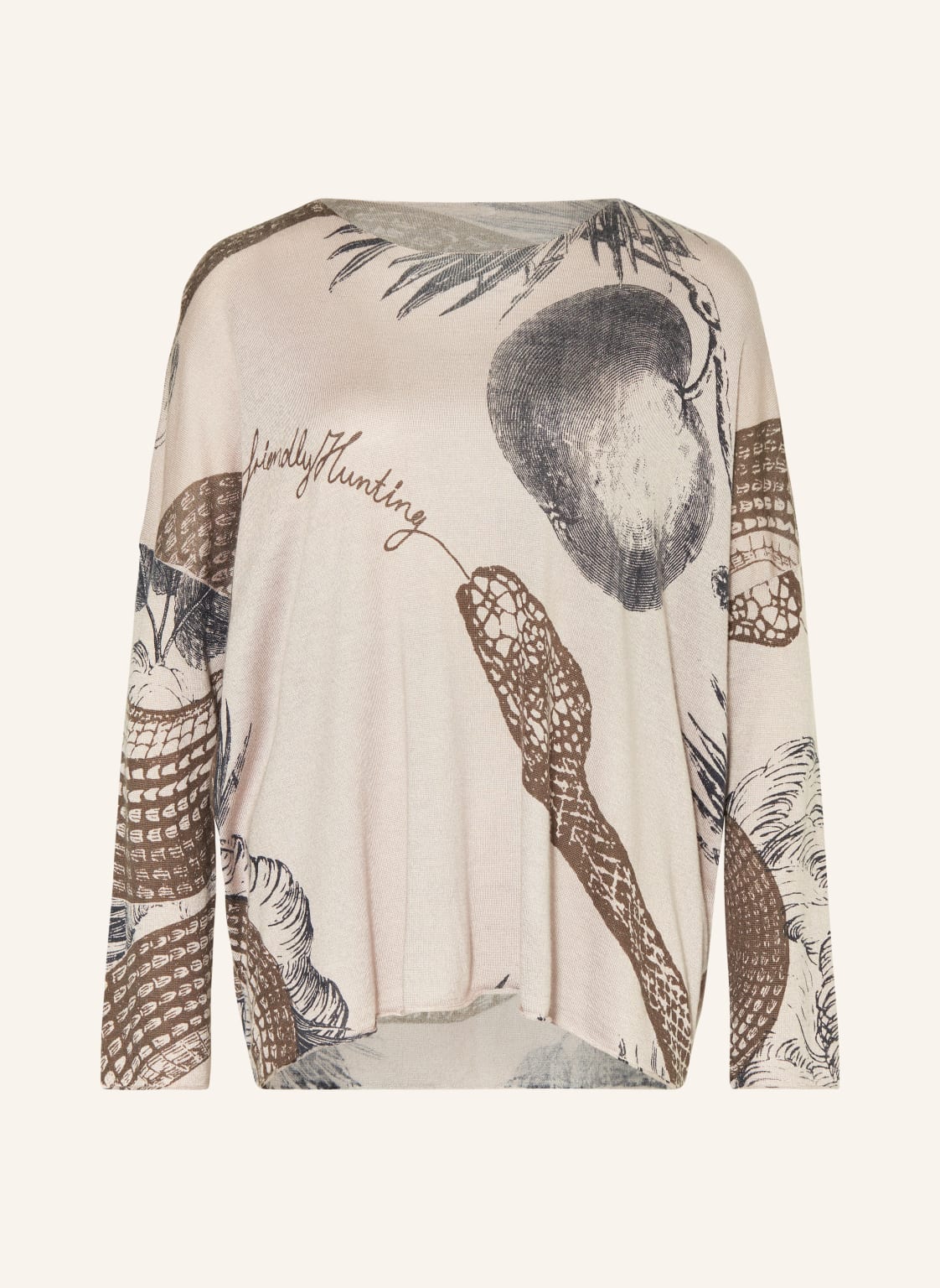 Friendly Hunting Seidenpullover Garden Eden Mit Cashmere beige von friendly hunting