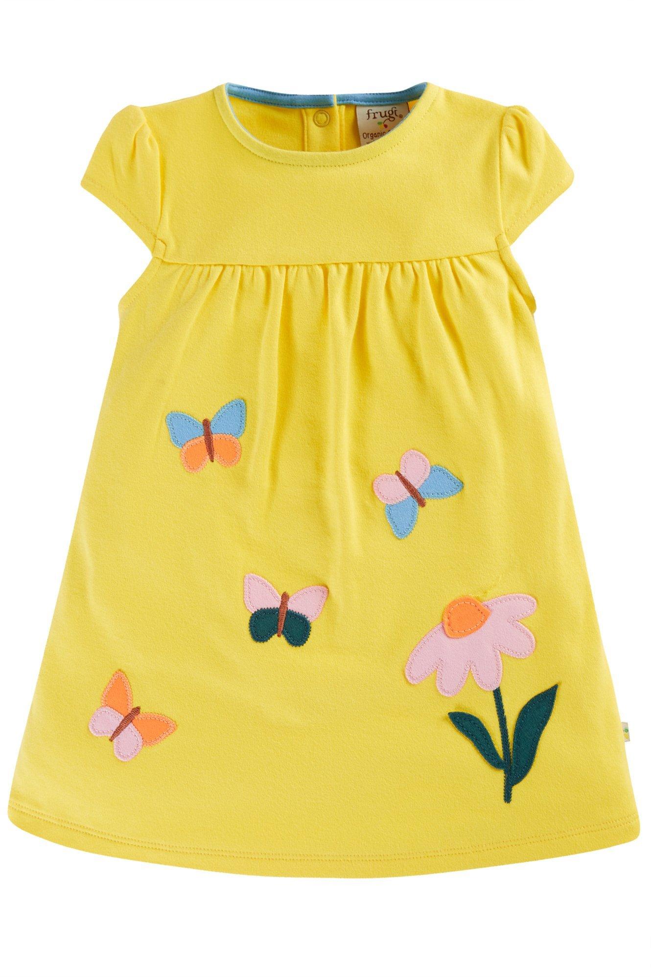 Kleinkinder Kleid Layla Mädchen Gelb 98/104 von frugi