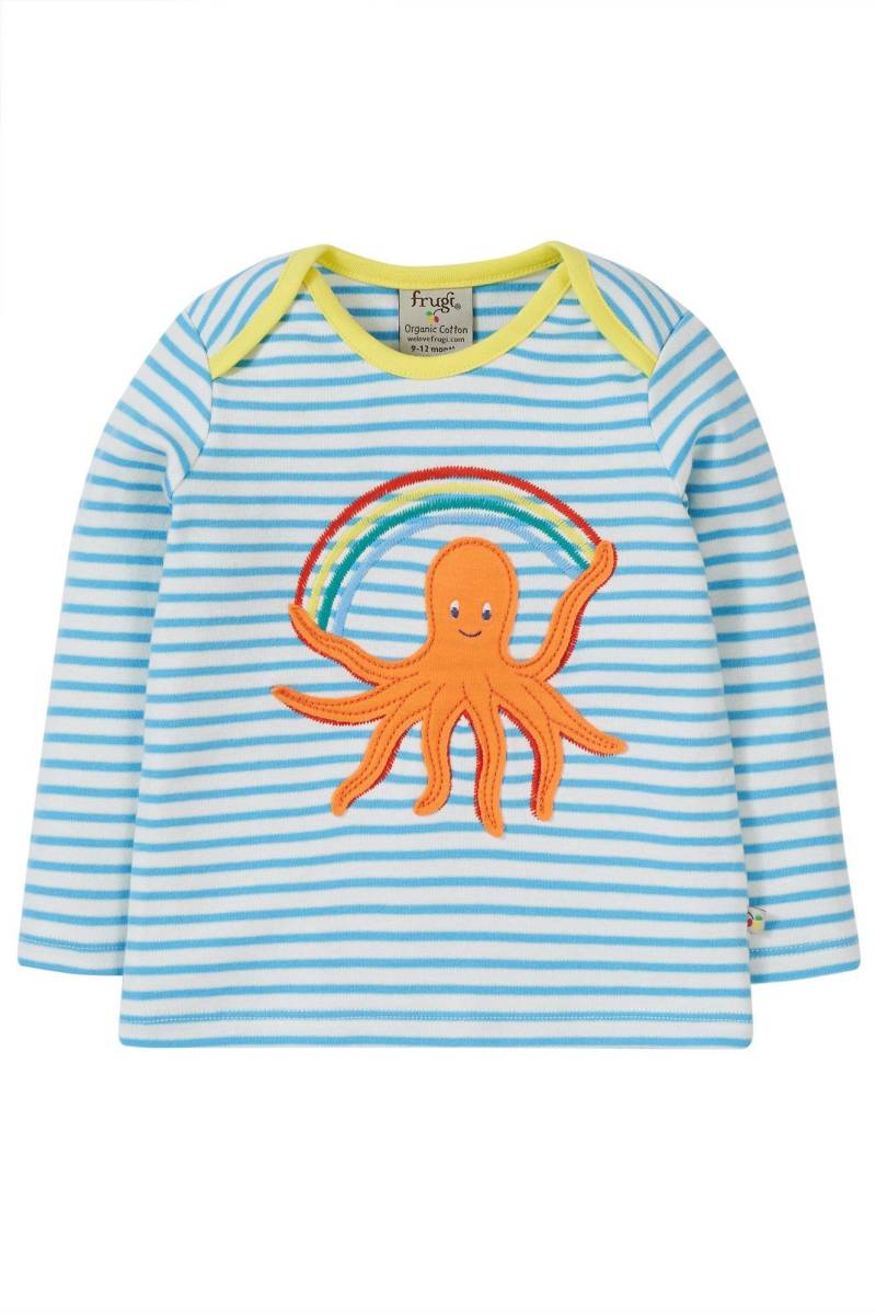 Kleinkinder Shirt Bobby Beluga Blue Jungen Blau 86/92 von frugi