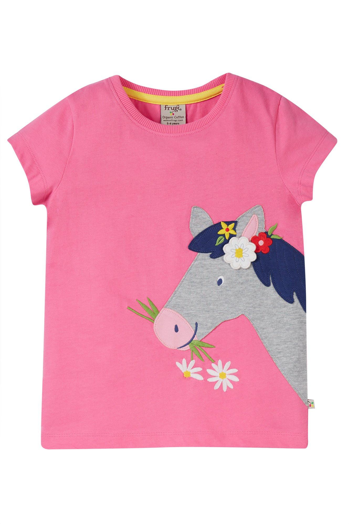 Mädchen T-shirt Elise Mädchen Pink 104/110 von frugi