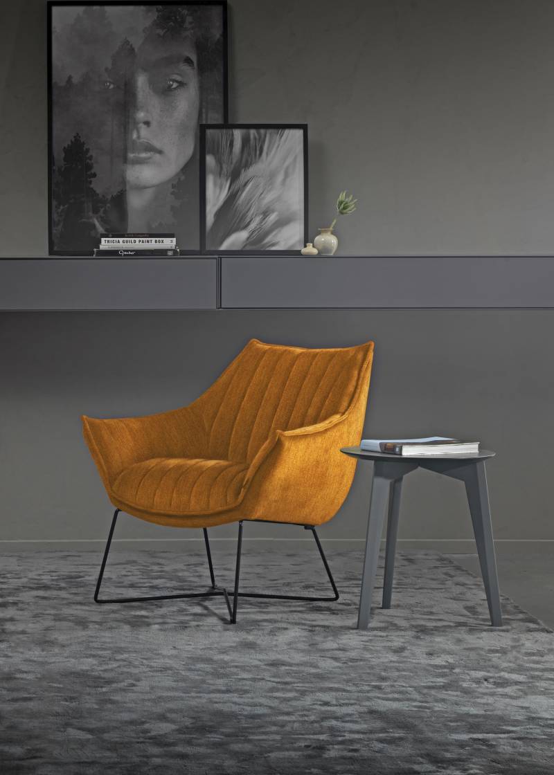 furninova Loungesessel »Egon Quilt Designsessel, Clubsessel,«, bequemer Loungesessel mit attraktiven Nahtbild und Kedernähten von furninova