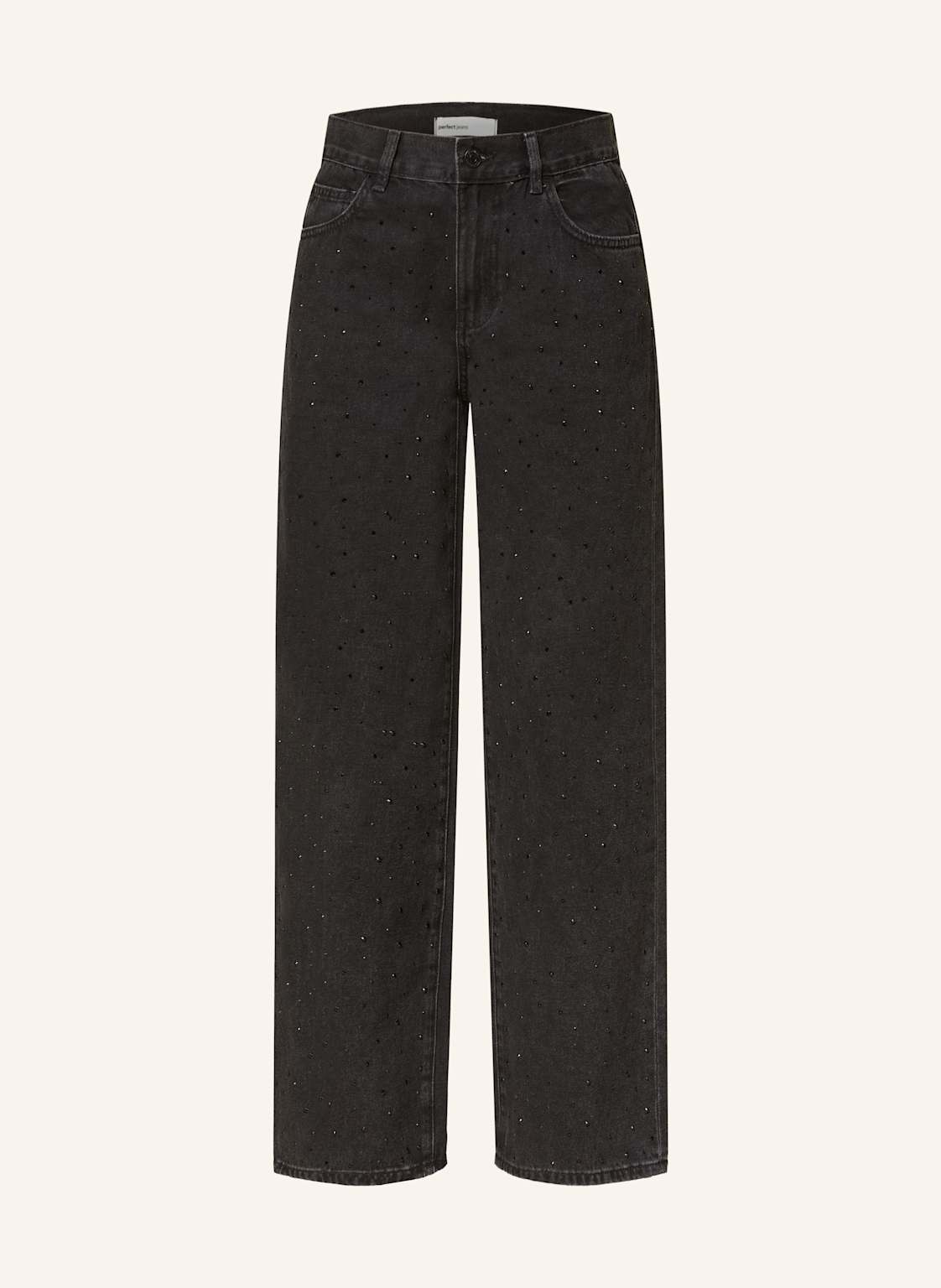 Gina Tricot Jeans Mit Schmucksteinen schwarz von gina tricot