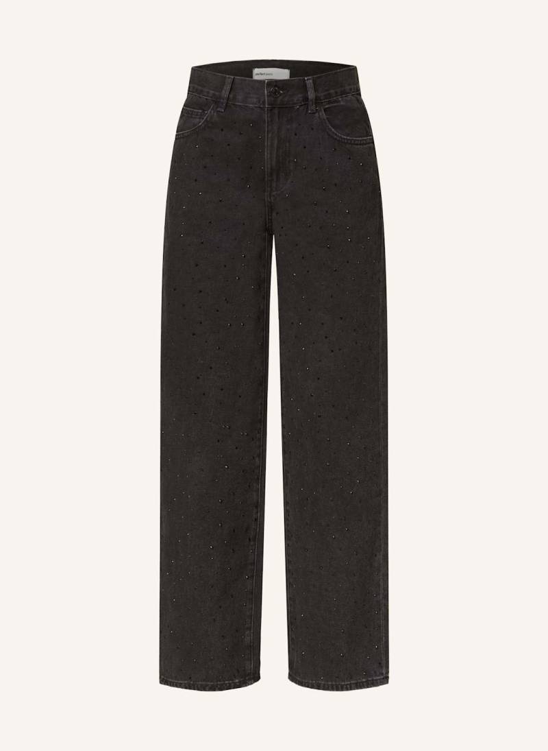 Gina Tricot Jeans Mit Schmucksteinen schwarz von gina tricot