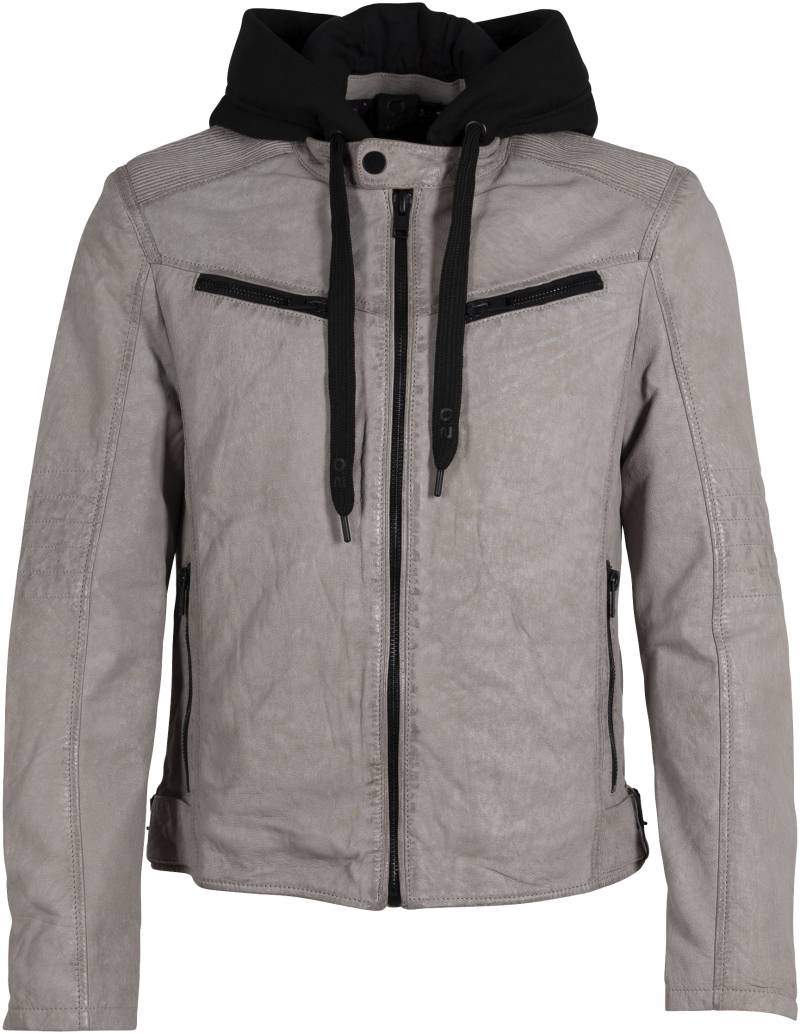 Mauritius Lederjacke »G2MDayto SF«, mit Kapuze, mit zwei Brusttaschen mit Zipper von Mauritius