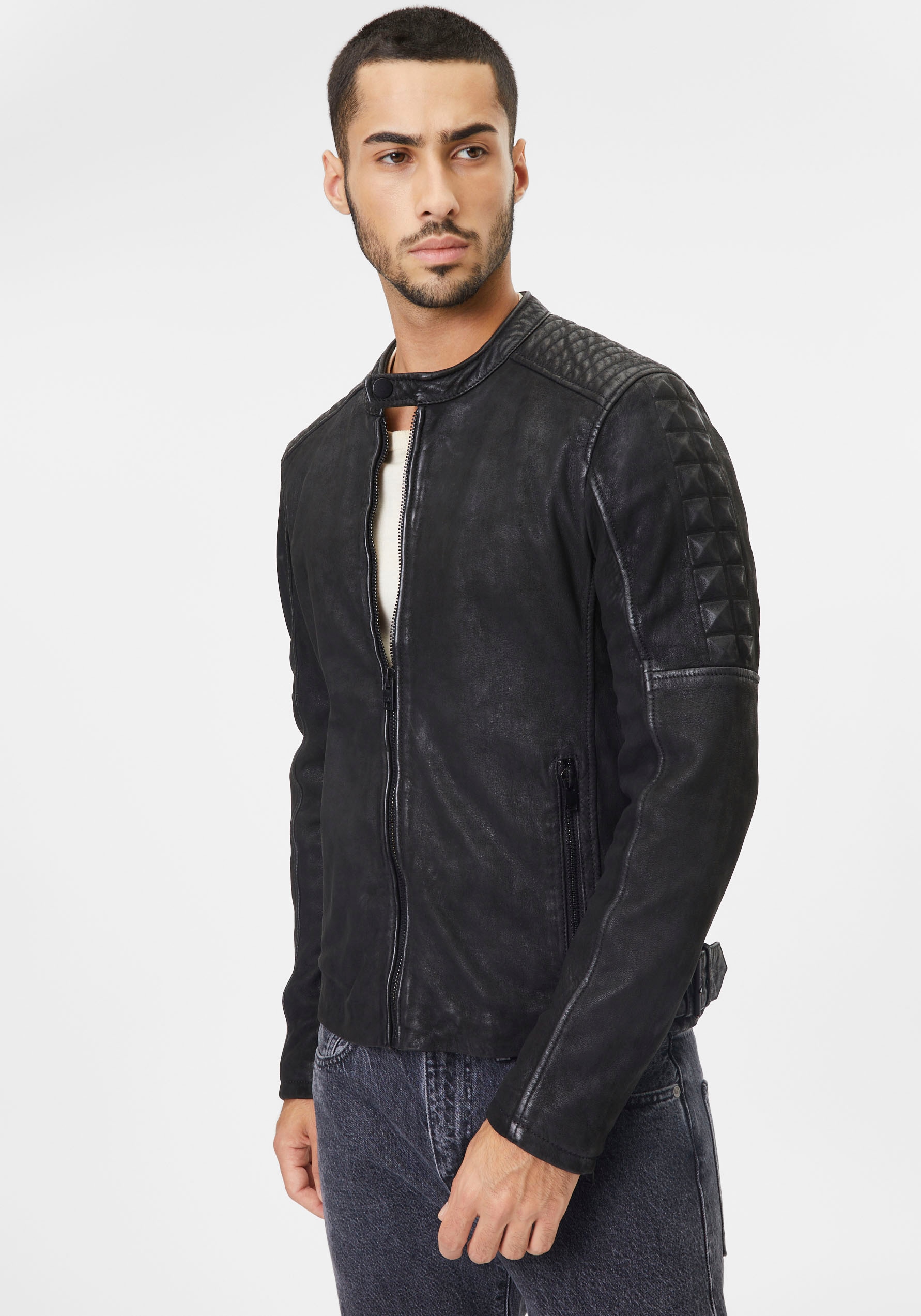 Mauritius Lederjacke »G2MKjas SF«, mit Reissverschlusstaschen Mauritius Lederjacke »G2MKjas SF«, mit Reissverschlusstaschen von Mauritius