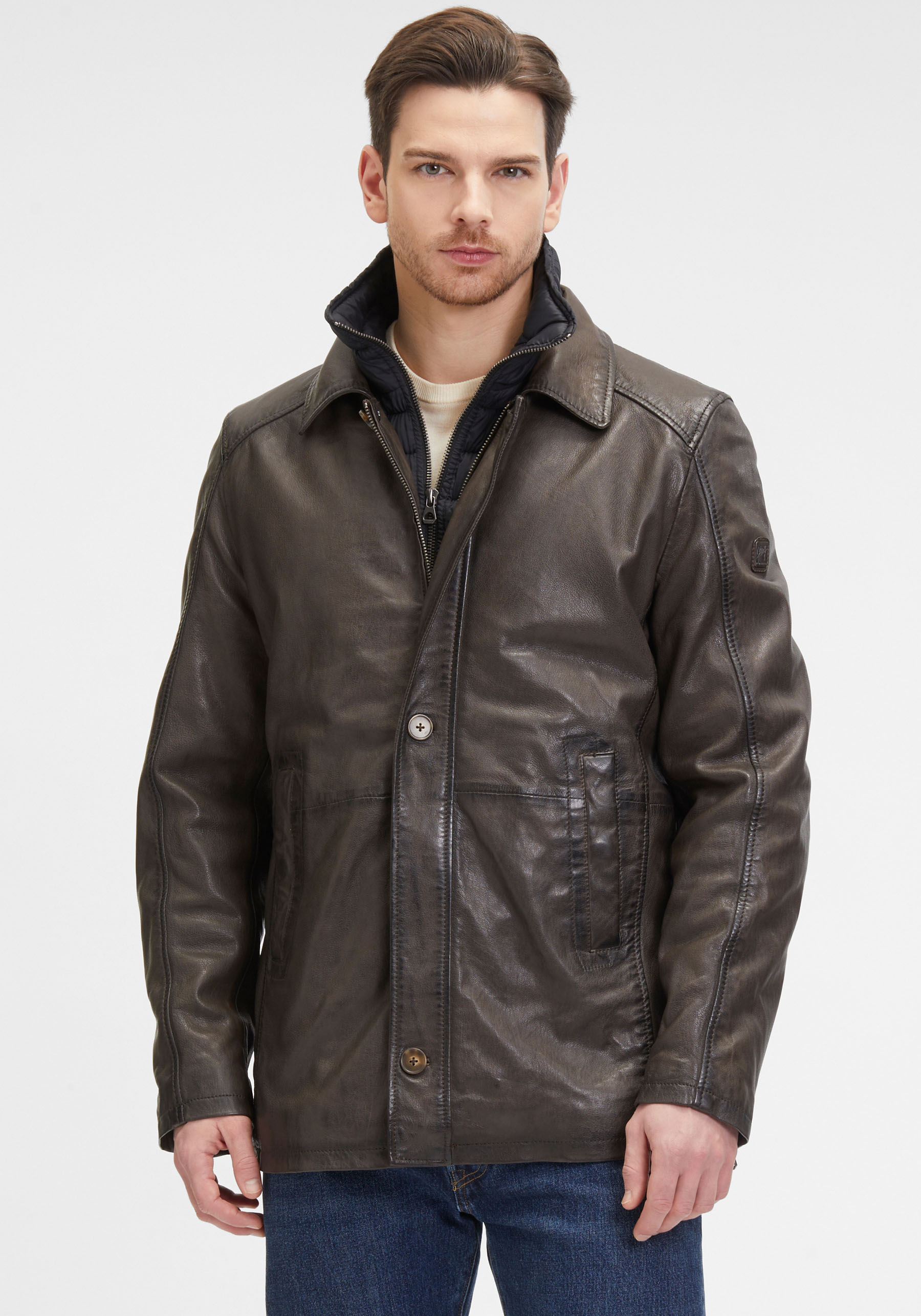 Mauritius Lederjacke »GMSantfort«, mit wattiertem Einsatz Mauritius Lederjacke »GMSantfort«, mit wattiertem Einsatz von Mauritius