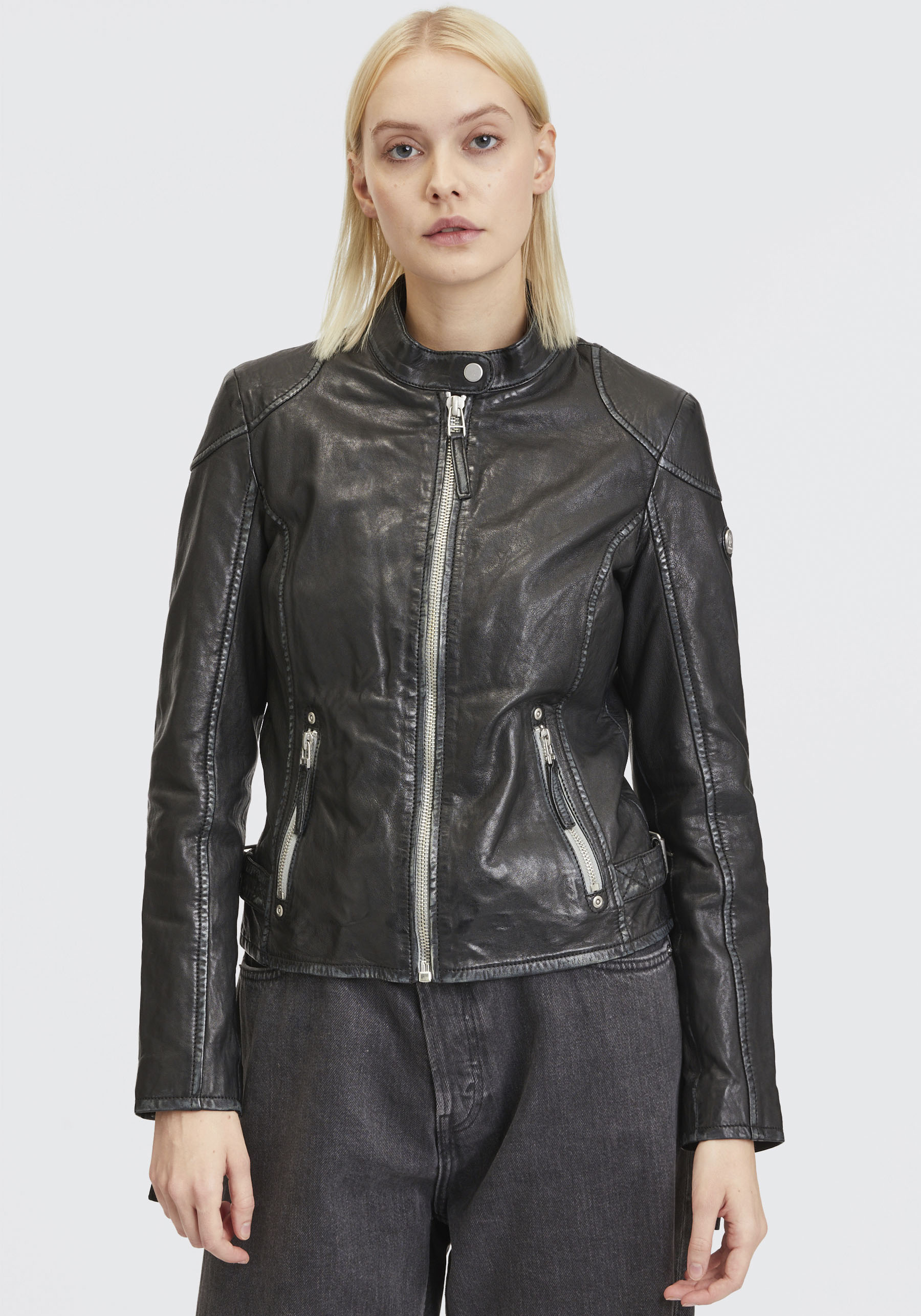 Mauritius Lederjacke »GWFaiza«, mit Patch-Design am Ellenbogen Mauritius Lederjacke »GWFaiza«, mit Patch-Design am Ellenbogen von Mauritius