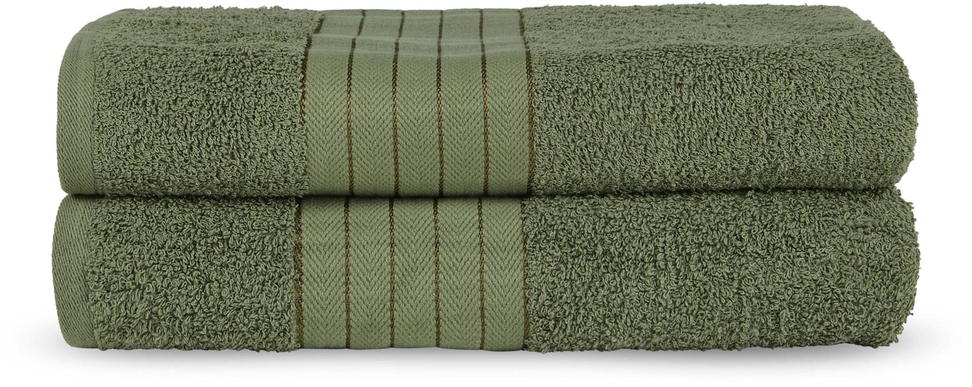 good morning Badetuch »Uni Towels«, (2 St., 2er Set Badetücher 70 x 140 cm), mit gewebtem Rand von good morning