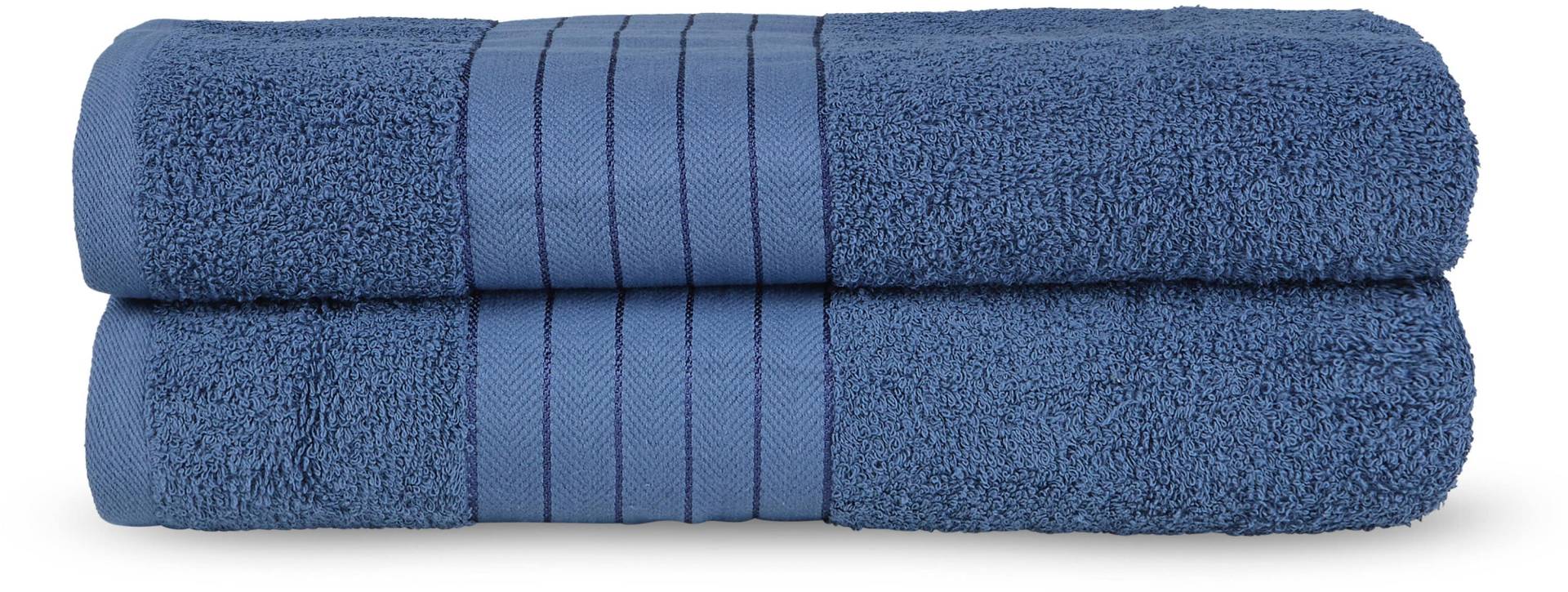 good morning Badetuch »Uni Towels«, (2 St., 2er Set Badetücher 70 x 140 cm), mit gewebtem Rand von good morning