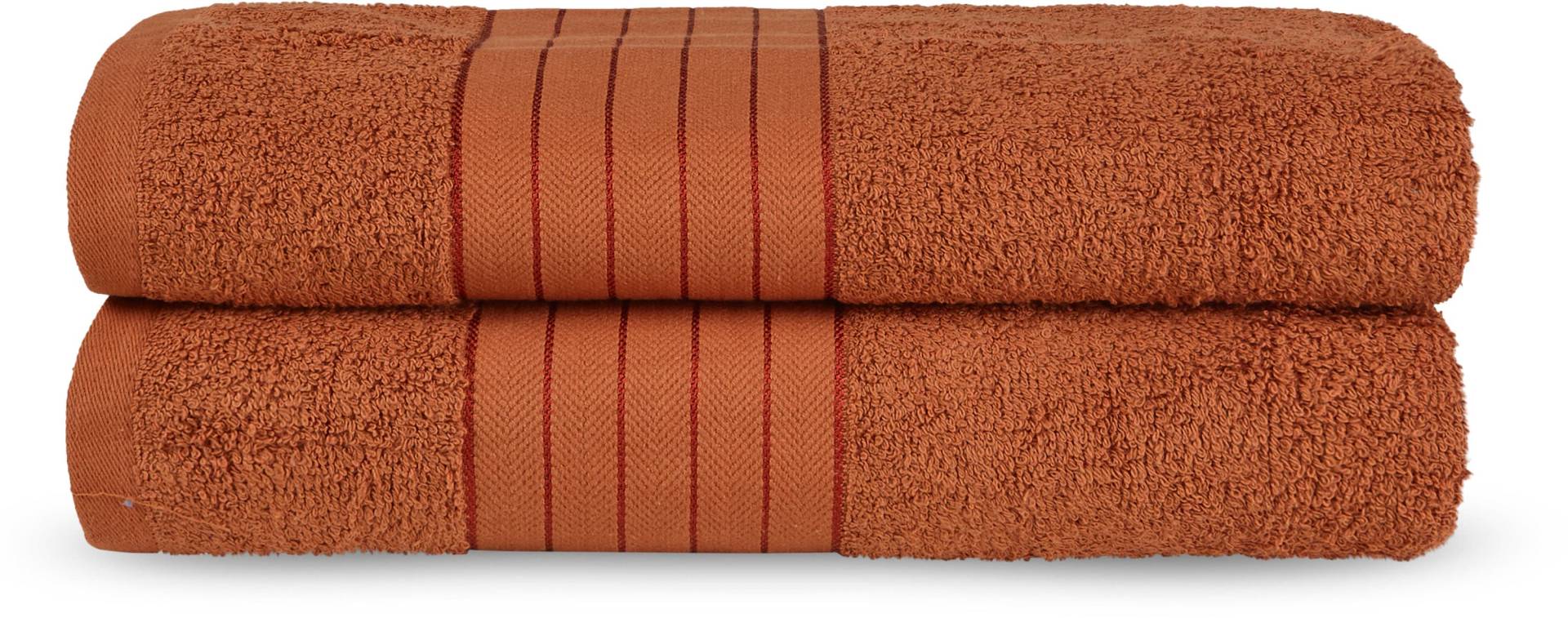 good morning Badetuch »Uni Towels«, (2 St., 2er Set Badetücher 70 x 140 cm), mit gewebtem Rand von good morning