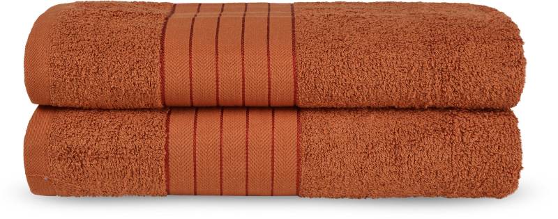 good morning Badetuch »Uni Towels«, (2 St., 2er Set Badetücher 70 x 140 cm), Baumwolle, Walkfrottee, Bordüre, 500 GSM, Weich, Einfarbig, Schwarz von good morning