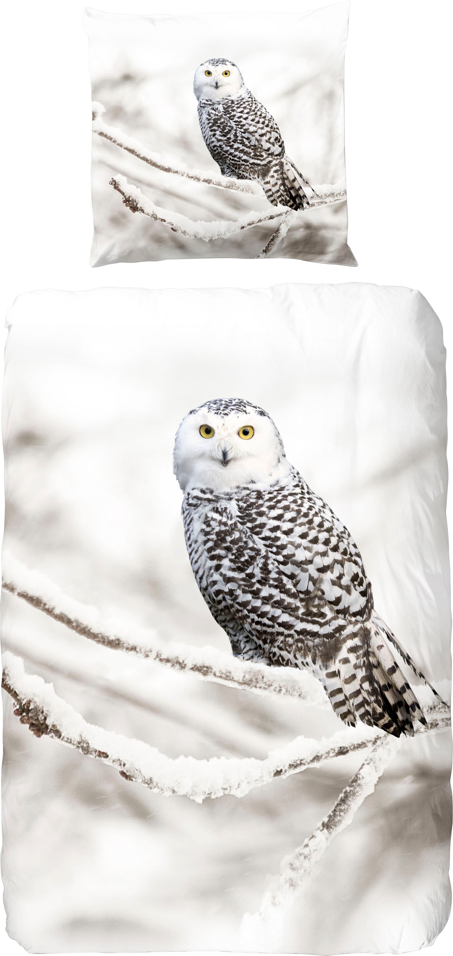 good morning Bettwäsche »Snowy Owl«, (2 tlg.), 100% Baumwolle/ Flanell (Biber) von good morning