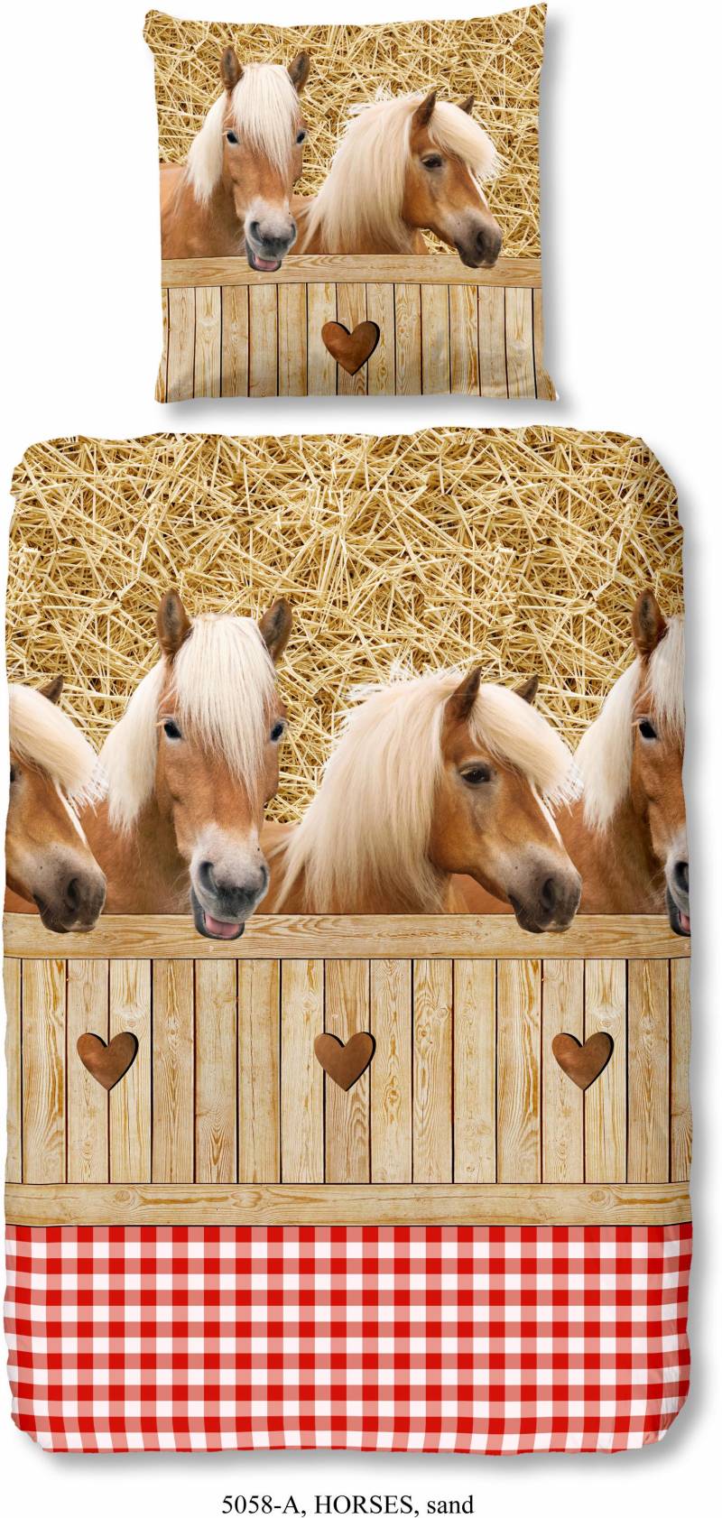 good morning Kinderbettwäsche »Haflinger«, (2 tlg.), mit Pferdemotiven von good morning