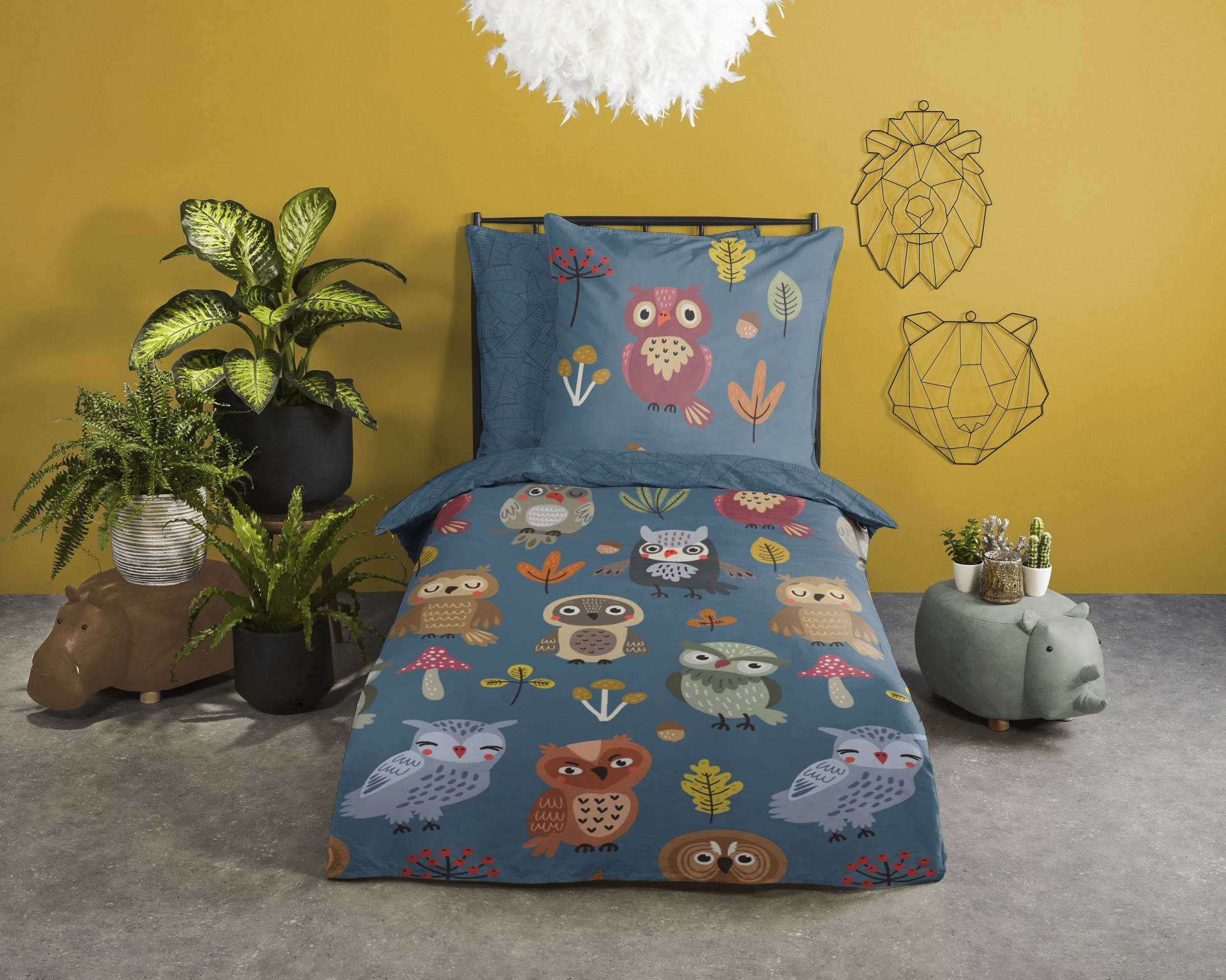 good morning Kinderbettwäsche »Owls«, (2 tlg.), 100% Baumwolle von good morning