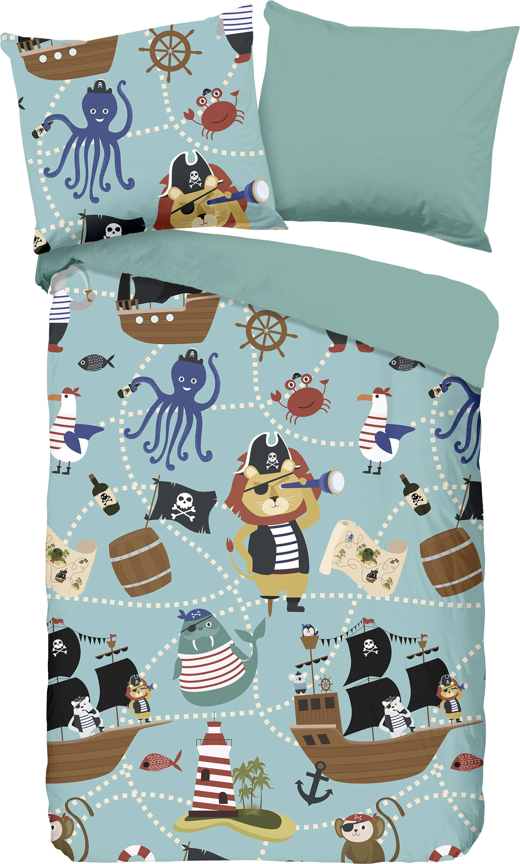 good morning Kinderbettwäsche »Pirates«, 100% Baumwolle von good morning