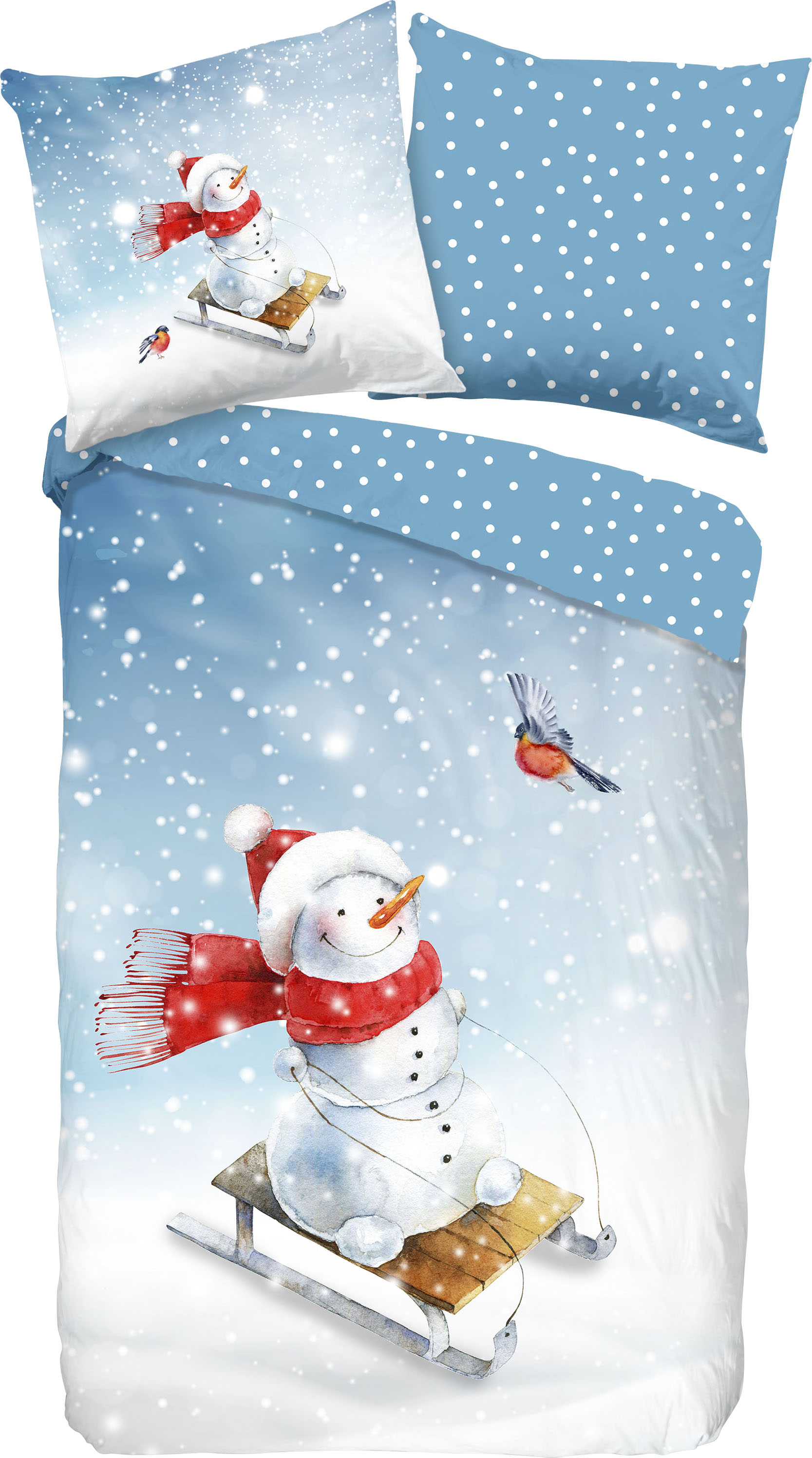 good morning Kinderbettwäsche »Snowfun«, (2 tlg.), 100% Baumwolle/ Flanell (Biber) von good morning