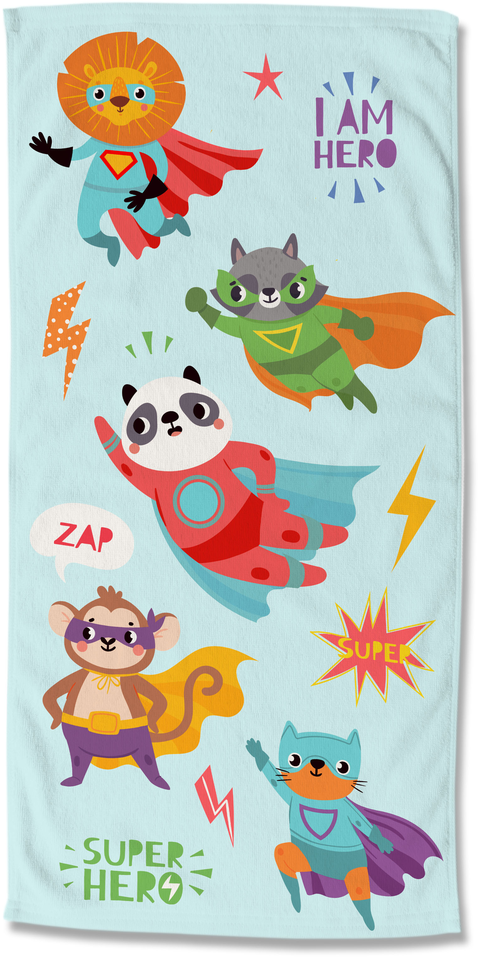 good morning Strandtuch »Superhero«, (1 St., Strandtuch 75 x 150 cm), schnell trocknet von good morning